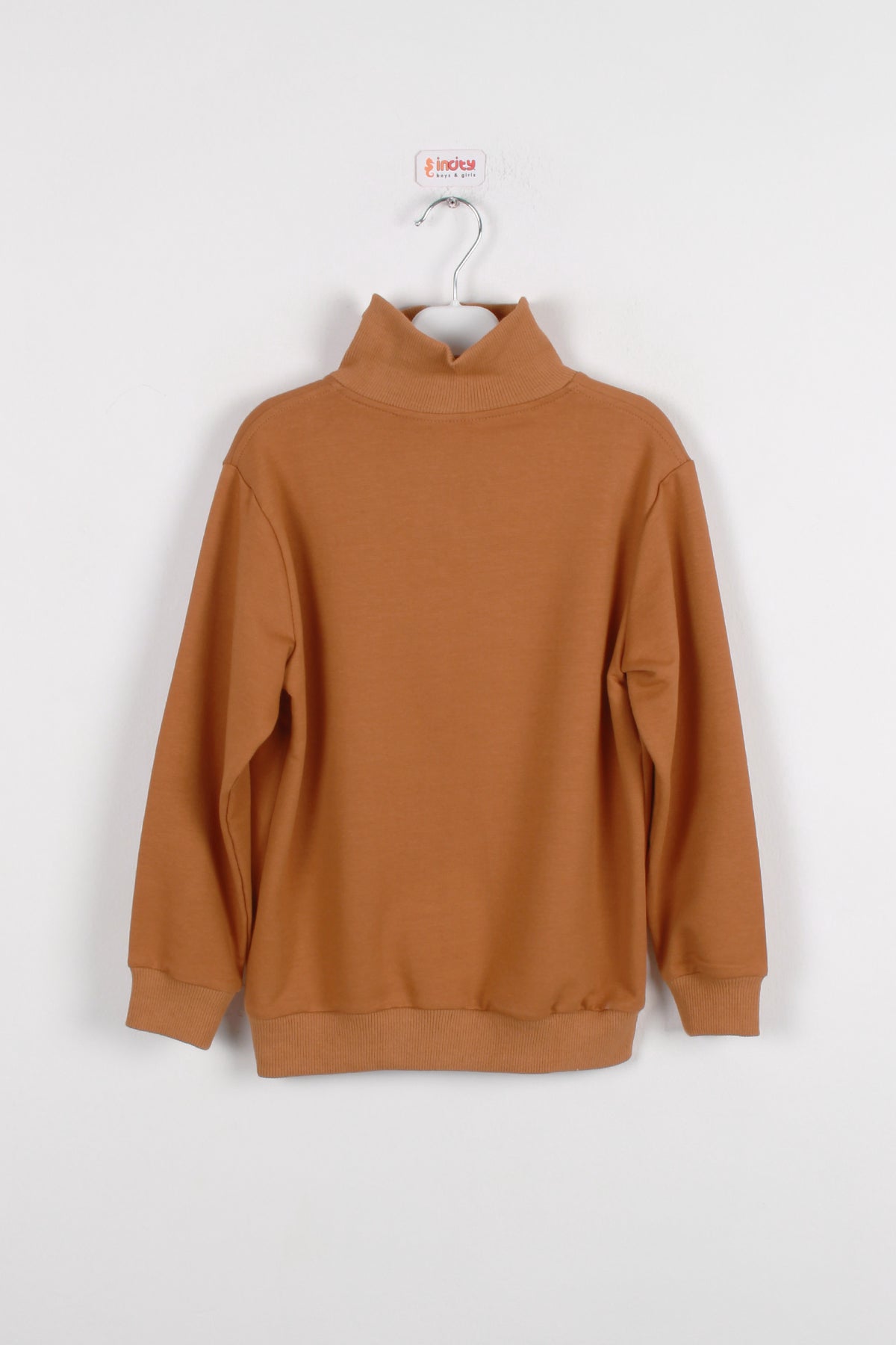 InCity Kids Erkek Çocuk Yarım Fermuarlı Boğazlı Geometrik Desen Baskılı Sweatshirt