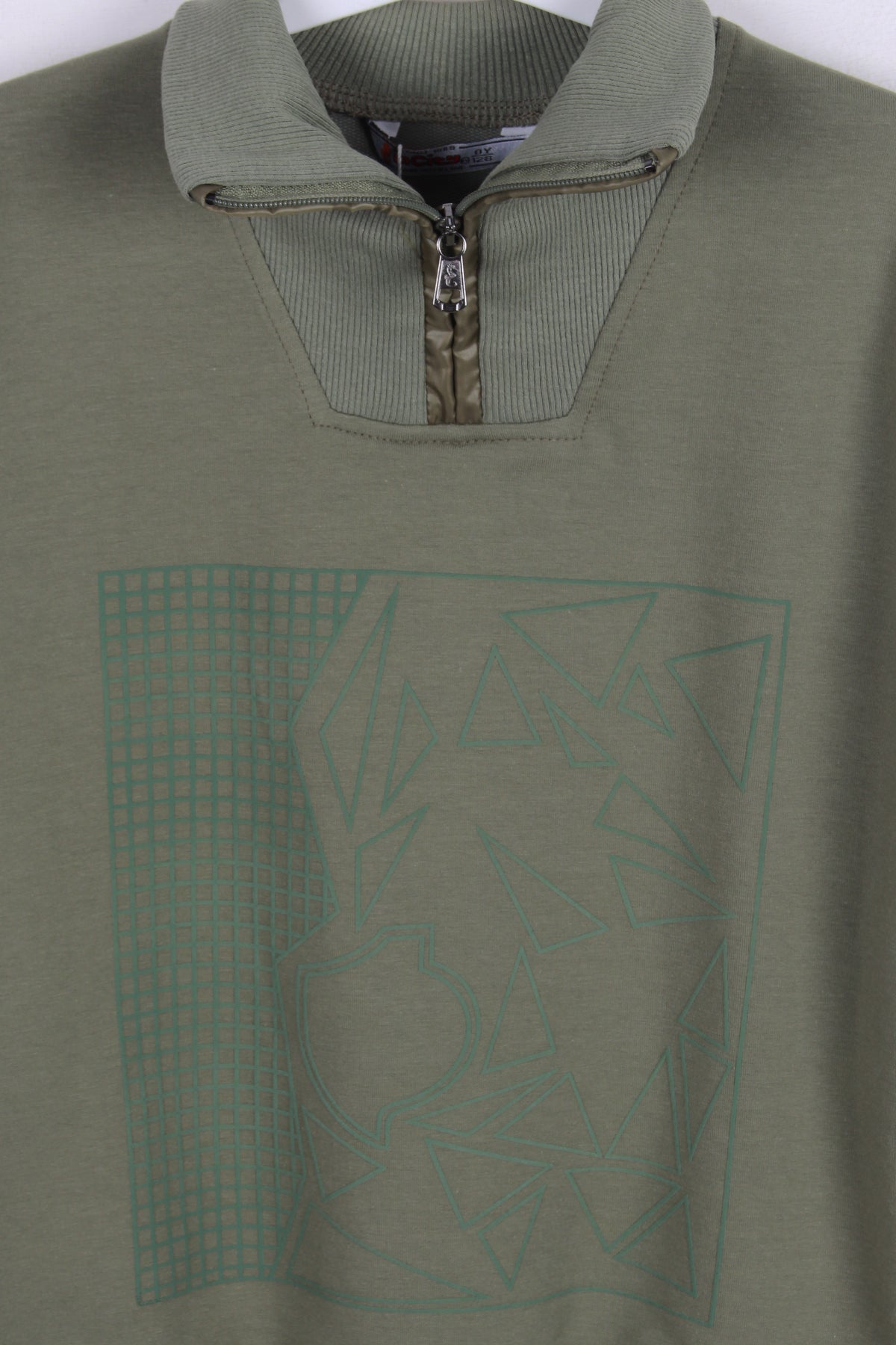 InCity Kids Erkek Çocuk Yarım Fermuarlı Boğazlı Geometrik Desen Baskılı Sweatshirt