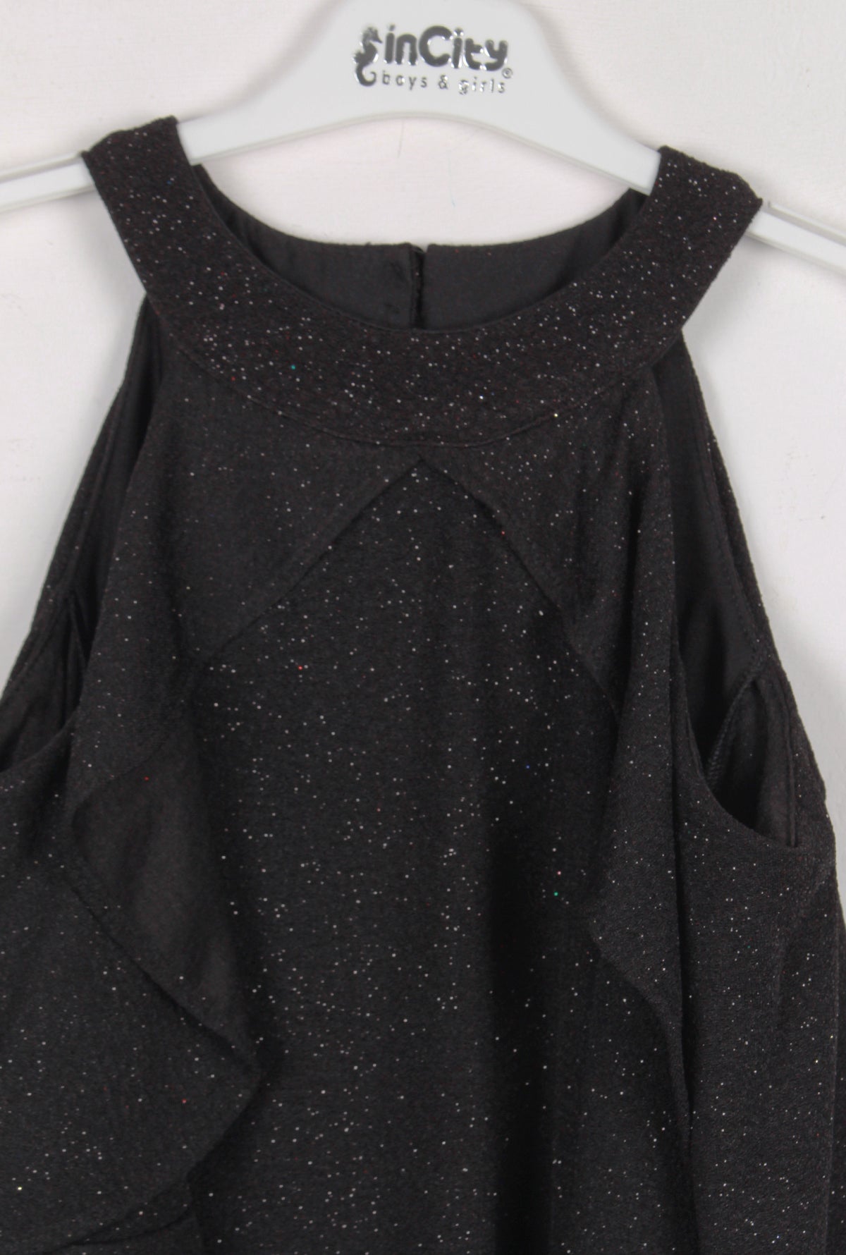 InCity Kids Kız Çocuk Omzu Açık Simli Şık Elbise