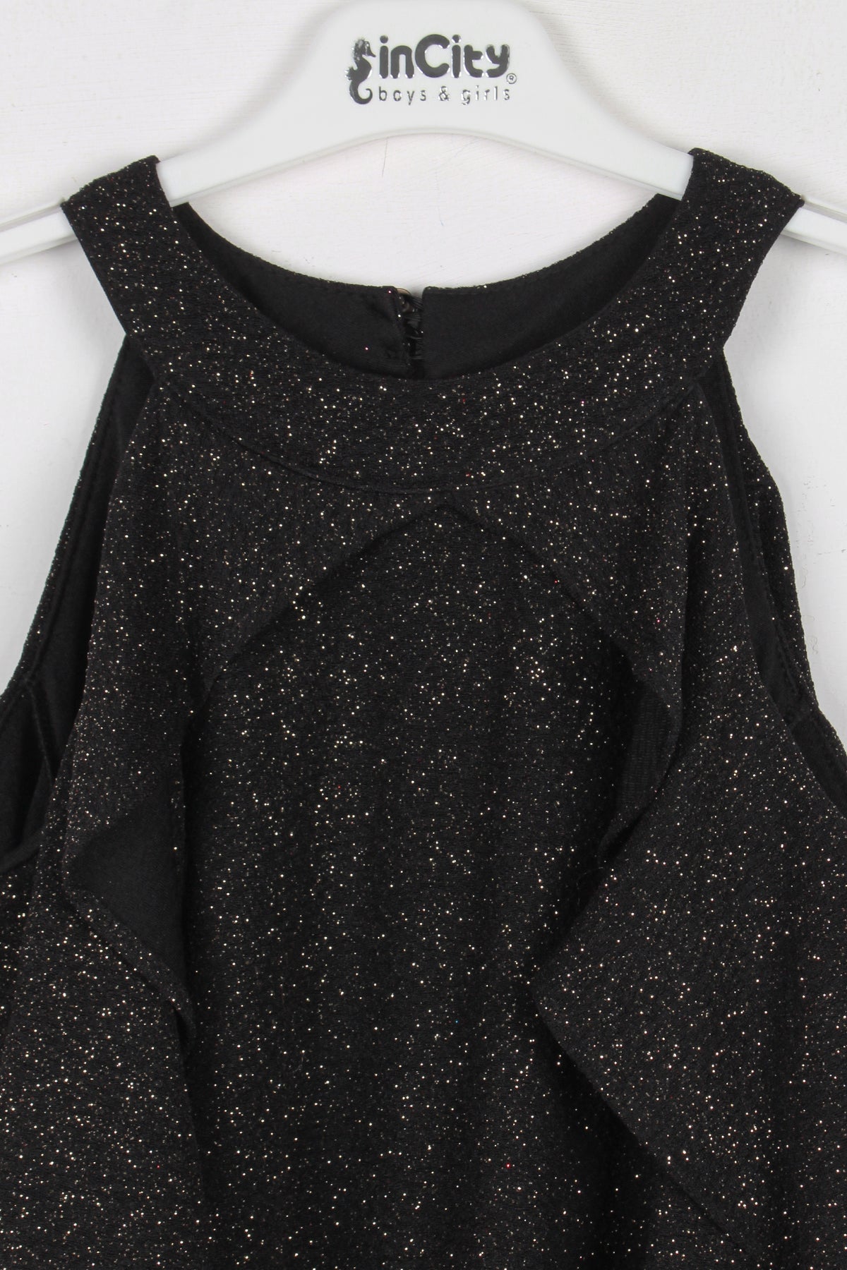 InCity Kids Kız Çocuk Omzu Açık Simli Şık Elbise