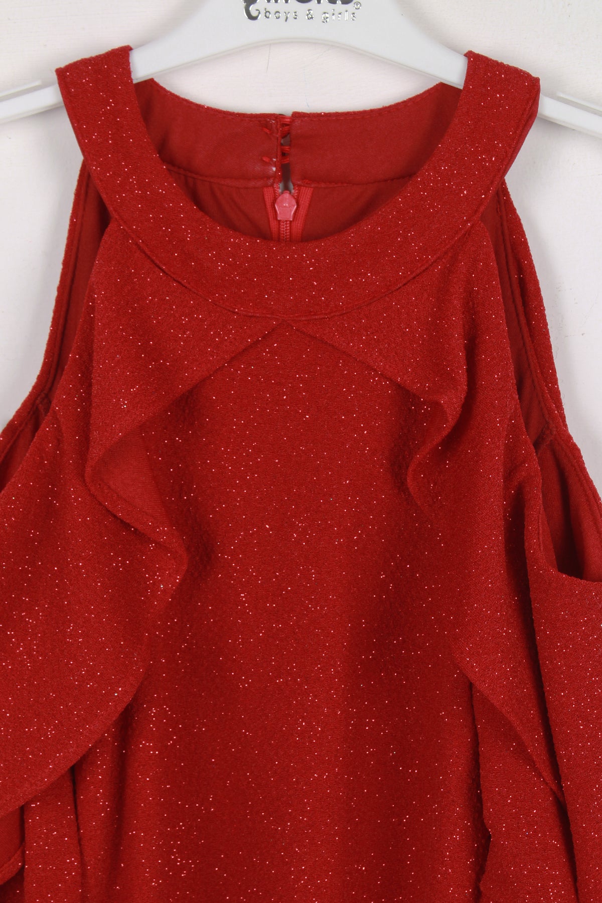 InCity Kids Kız Çocuk Omzu Açık Simli Şık Elbise