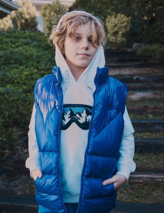 InCity Kids Erkek Çocuk Kapüşonlu Kırmızı Çok Havalı Şişme Yelek