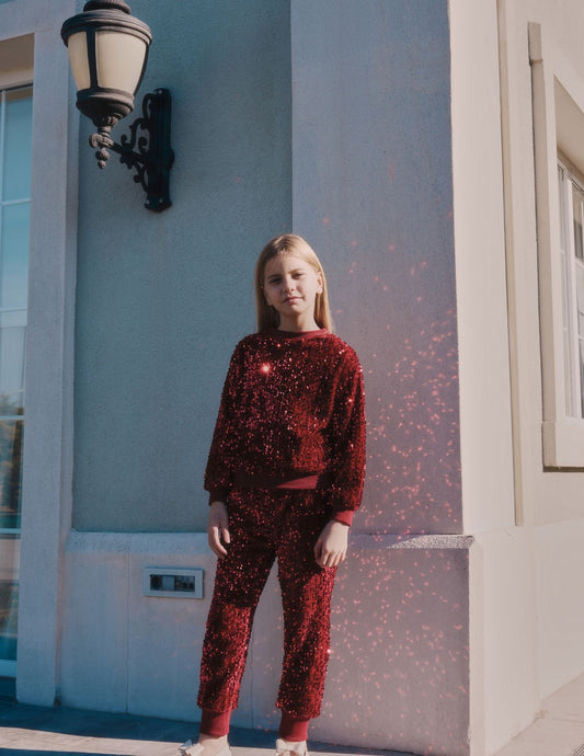 InCity Kids Kız Çocuk Pullu Jogger Pantolon