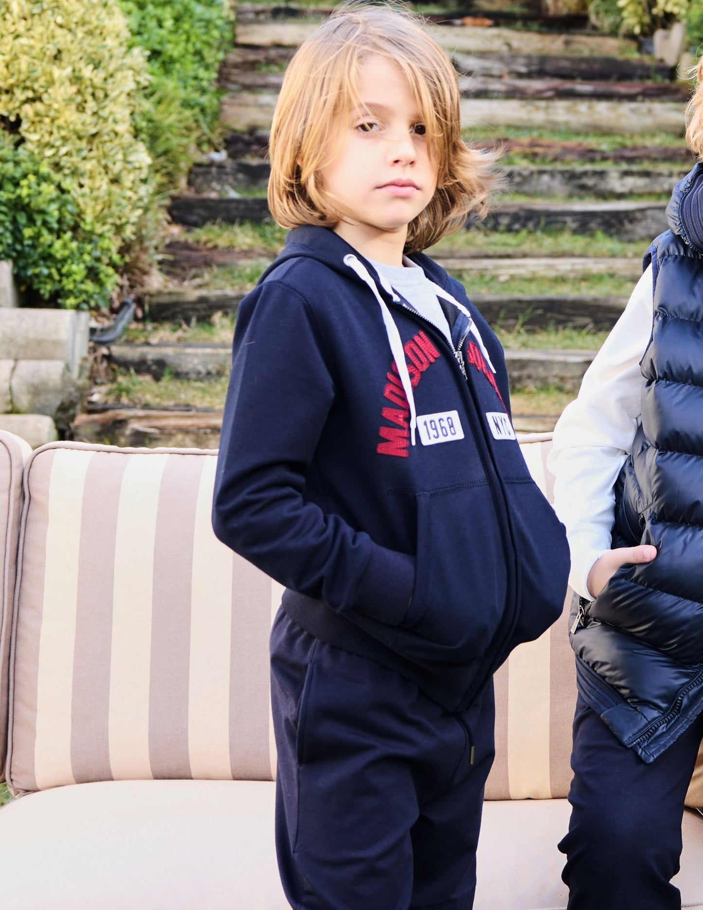 InCity Kids Erkek Çocuk NYC Nakışlı Fermuarlı Kapüşonlu Sweatshirt