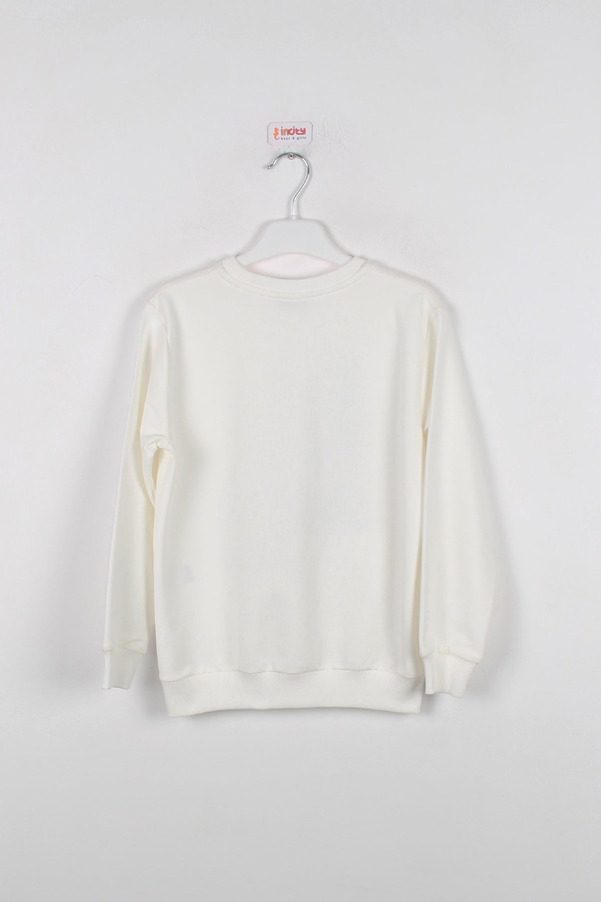 InCity Kids Erkek Çocuk Geometrik Desen Baskılı Ekru Sweatshirt