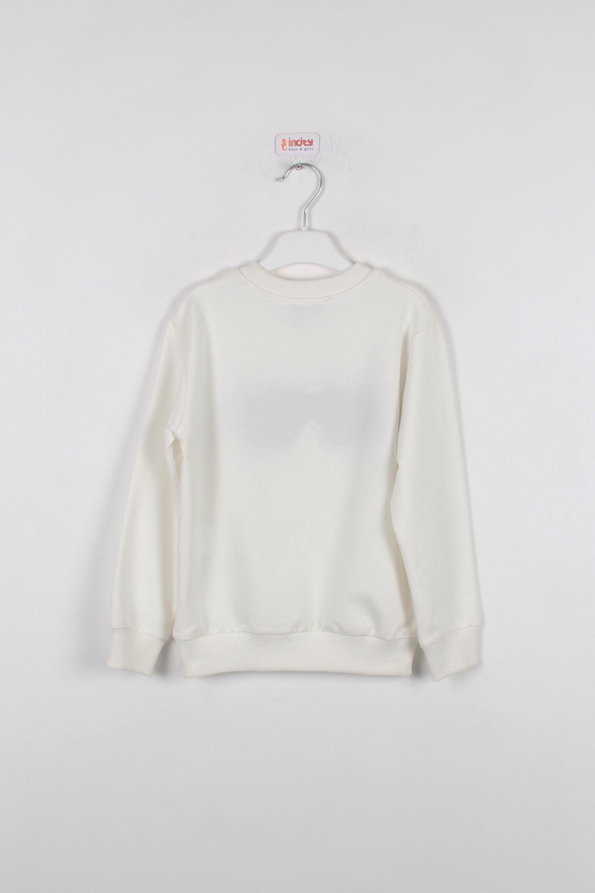 InCity Kids Erkek Çocuk Gözlük Nakışlı Detaylı Ekru Sweatshirt