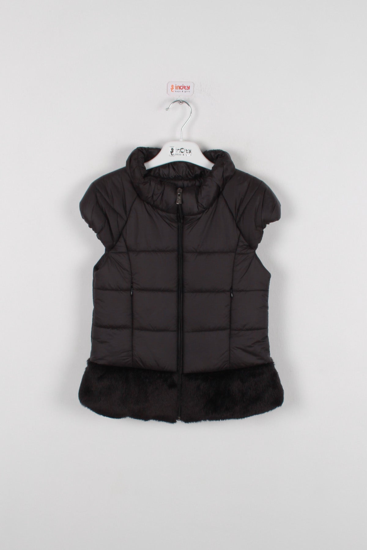 InCity Kids Kız Çocuk Peluş Detaylı Şişme Yelek