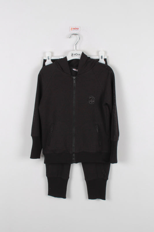 InCity Kids Kız Çocuk Kolları Taş Detaylı Eşofman Takımı (2 Parça)