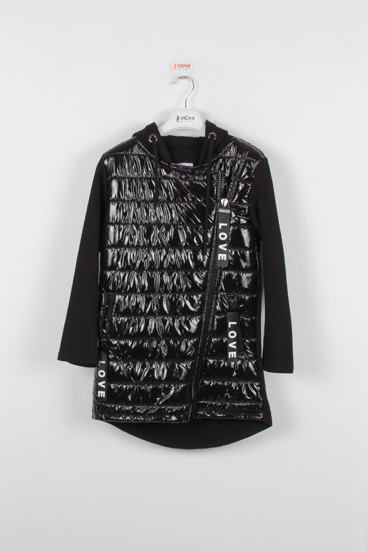 InCity Kids Kız Çocuk Kapüşonlu Fermuarlı Mevsimlik Mont