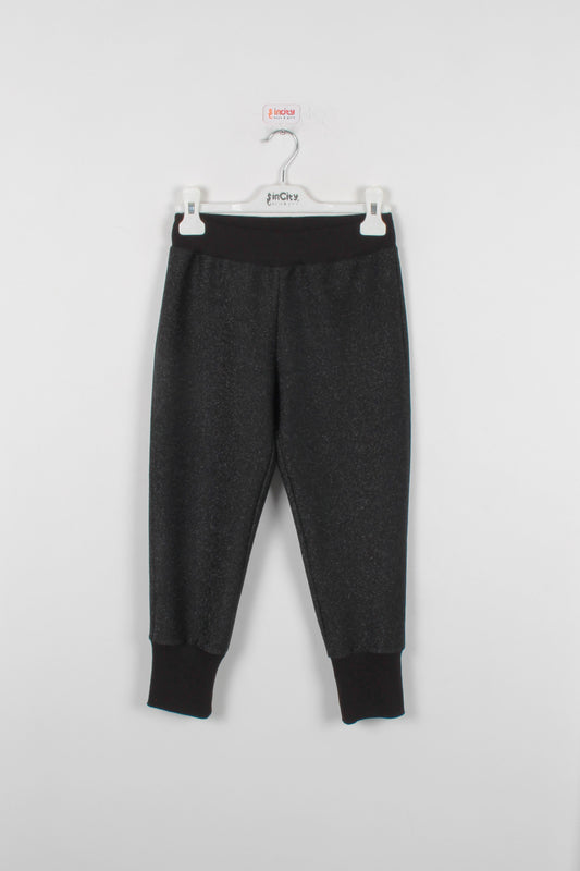 InCity Kids Kız Çocuk Beli Lastikli Simli Jogger Eşofman Alt