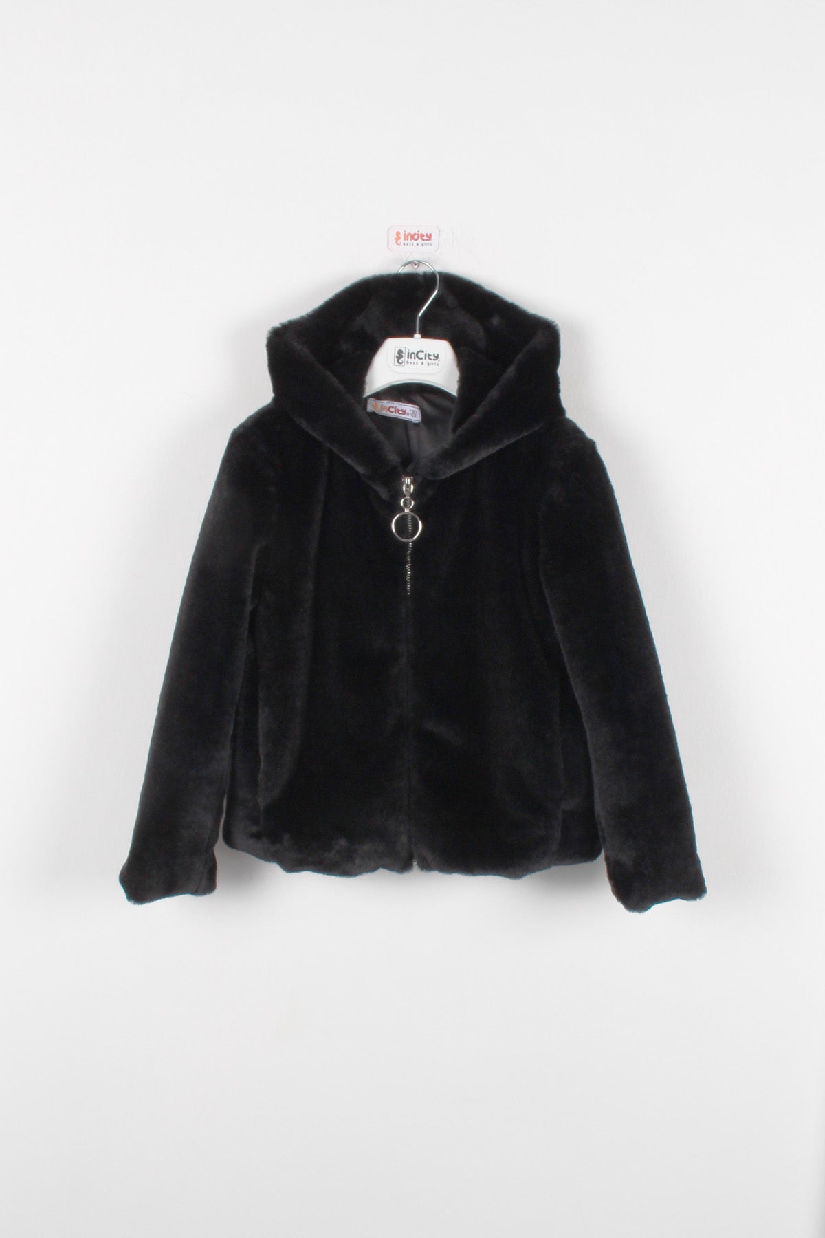 InCity Kids Kız Çocuk Yumuşacık Dokulu Peluş Mont