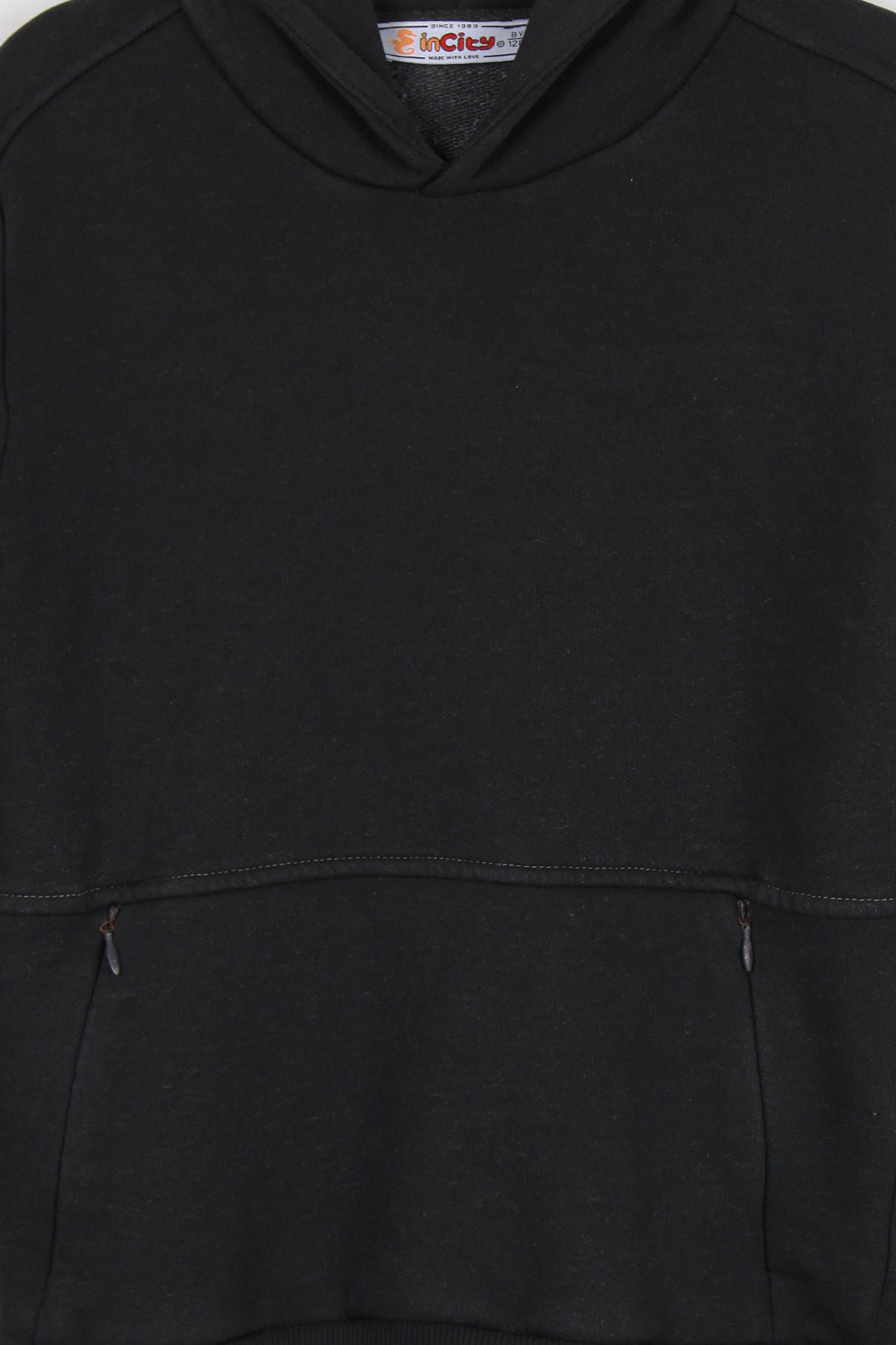 InCity Kids Erkek Çocuk Fermuar Cepli Kapüşonlu Sweatshirt
