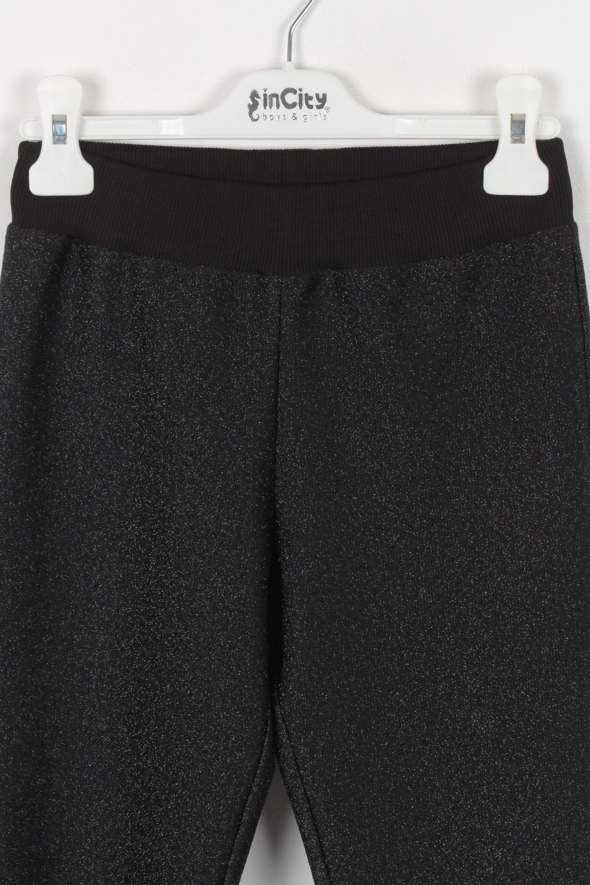 InCity Kids Kız Çocuk Beli Lastikli Simli Jogger Eşofman Alt