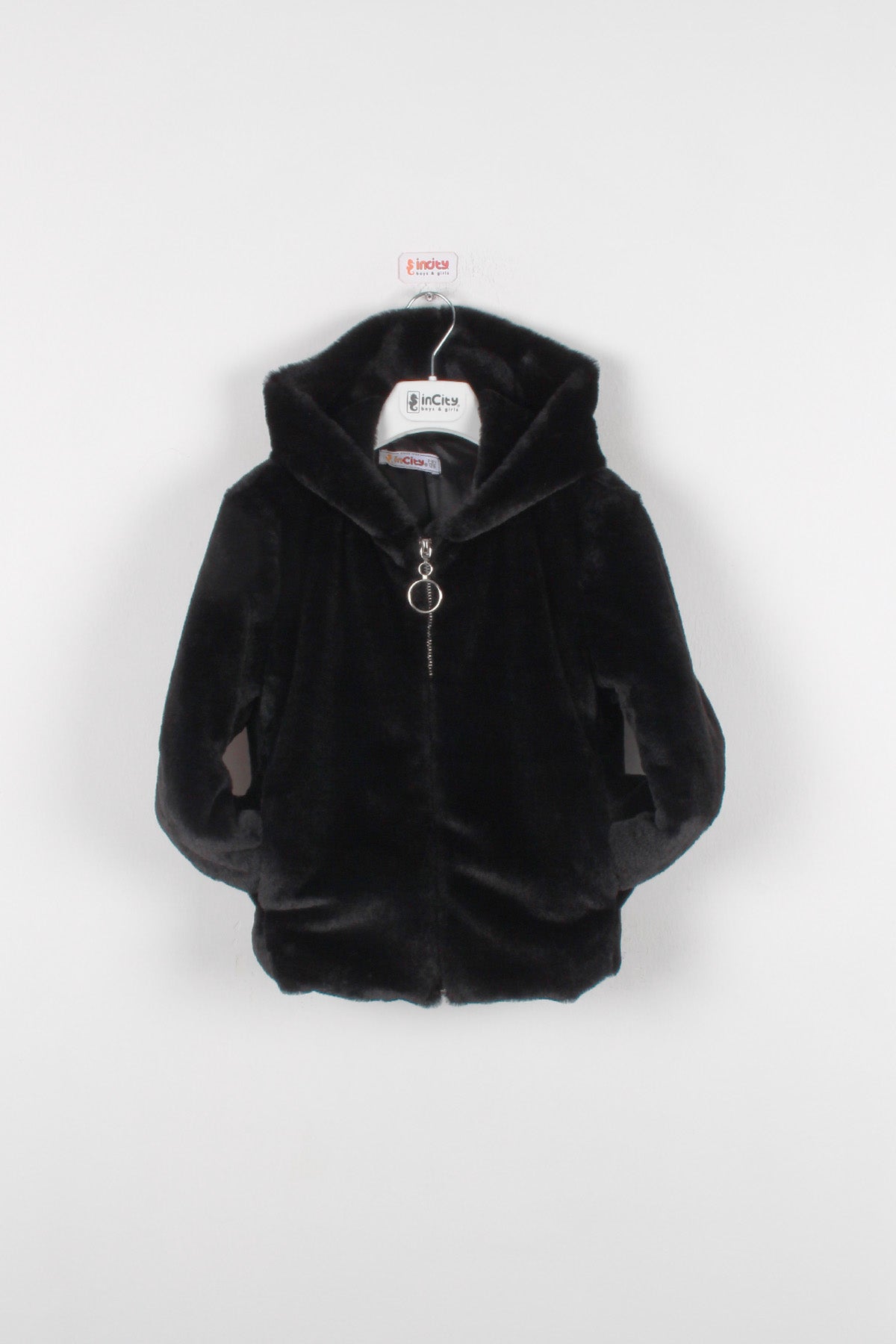 InCity Kids Kız Çocuk Yumuşacık Dokulu Peluş Mont