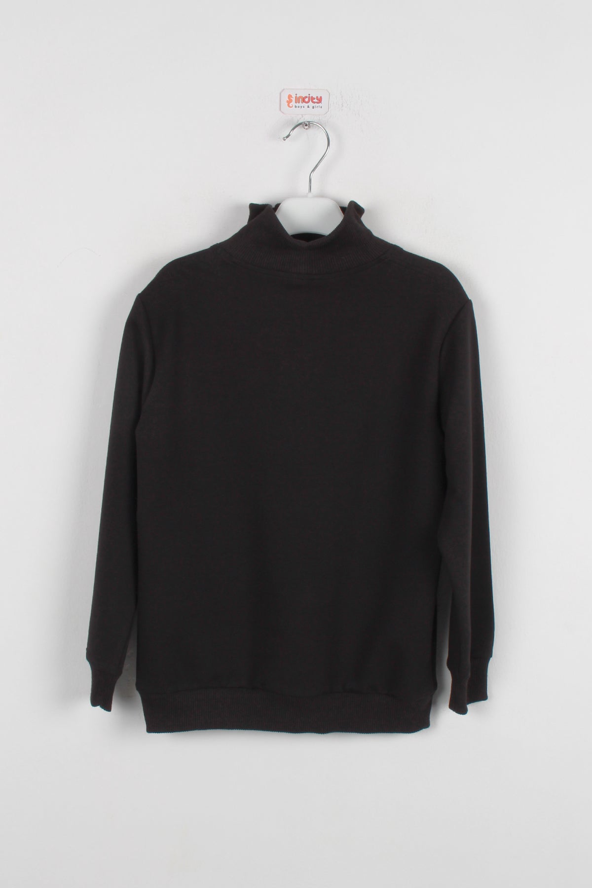 InCity Kids Erkek Çocuk Yarım Fermuarlı Boğazlı Geometrik Desen Baskılı Sweatshirt