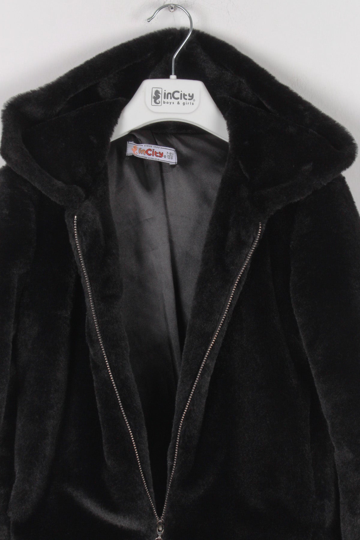 InCity Kids Kız Çocuk Yumuşacık Dokulu Peluş Mont