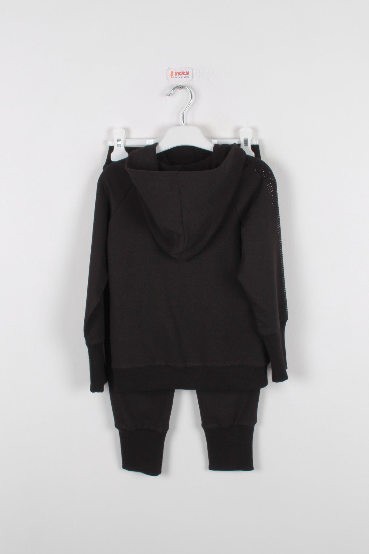 InCity Kids Kız Çocuk Kolları Taş Detaylı Eşofman Takımı (2 Parça)