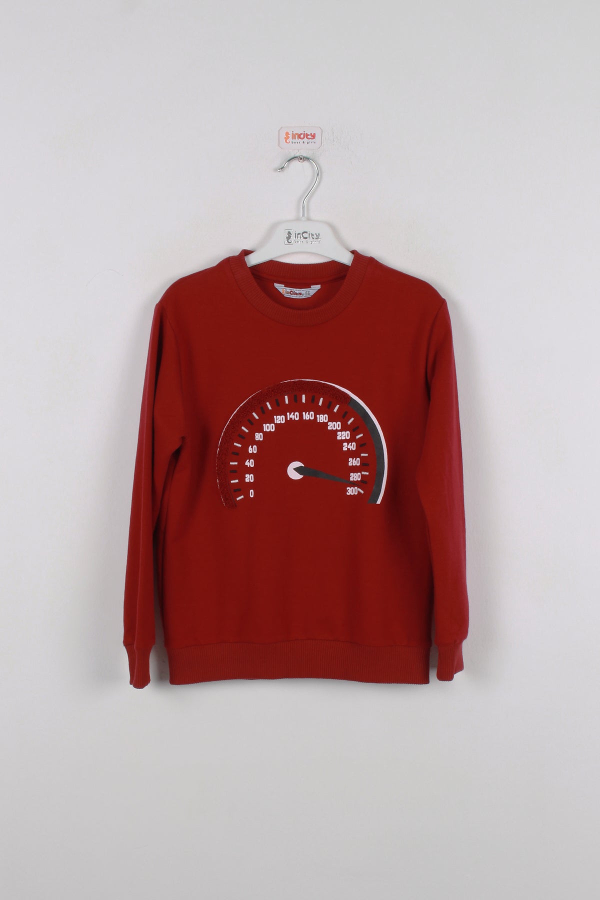 InCity Kids Erkek Çocuk Hız Göstergesi Baskılı Sweatshirt