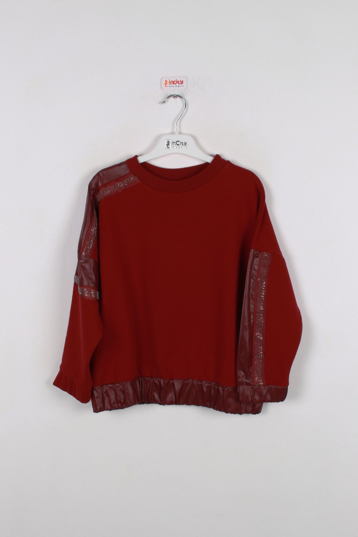 InCity Kids Kız Çocuk Taş Detaylı Sweatshirt