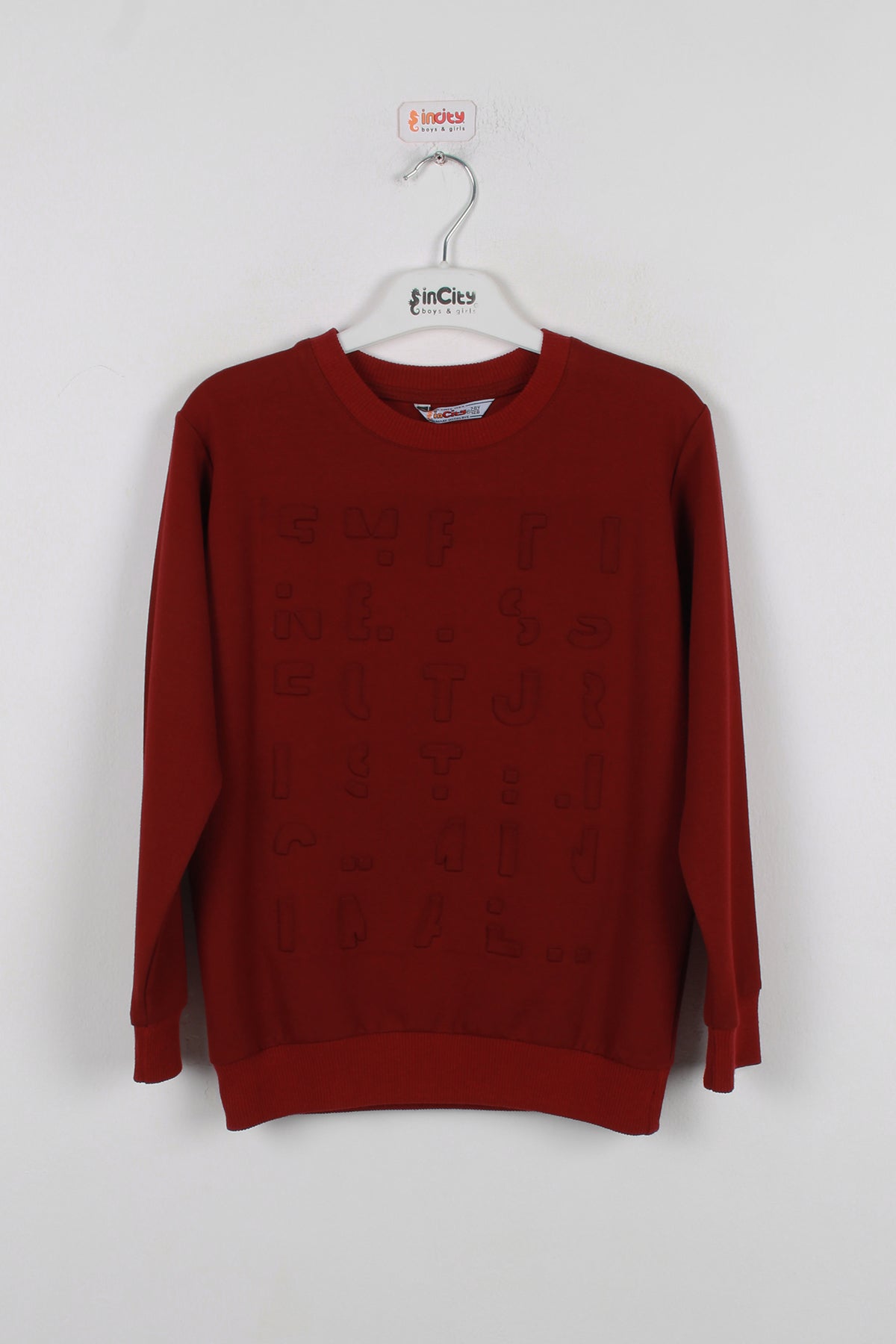InCity Kids Erkek Çocuk Harf Nakışlı Sweatshirt