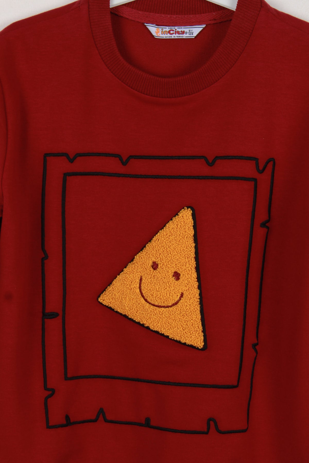 InCity Kids Erkek Çocuk Gülen Pizza Dilim Nakışlı Sweatshirt