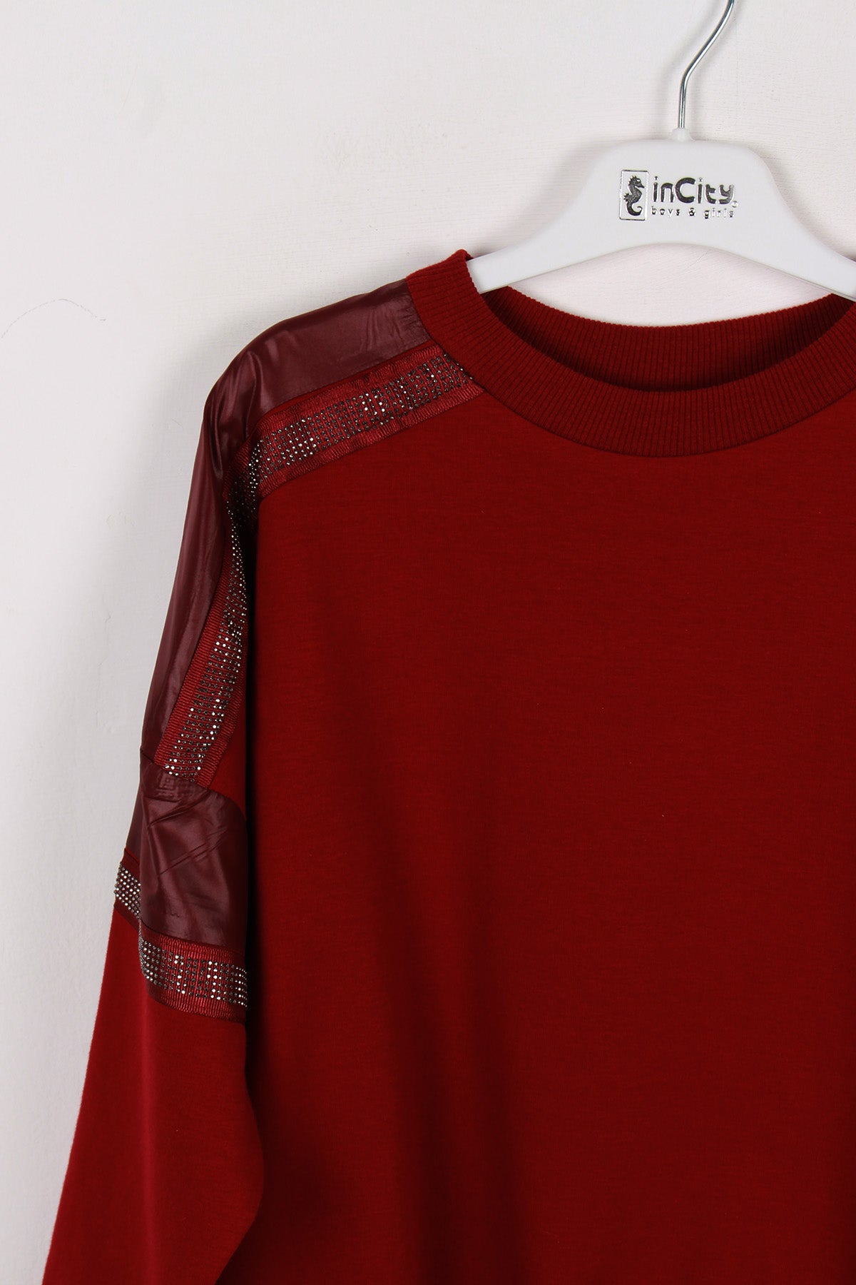 InCity Kids Kız Çocuk Taş Detaylı Sweatshirt