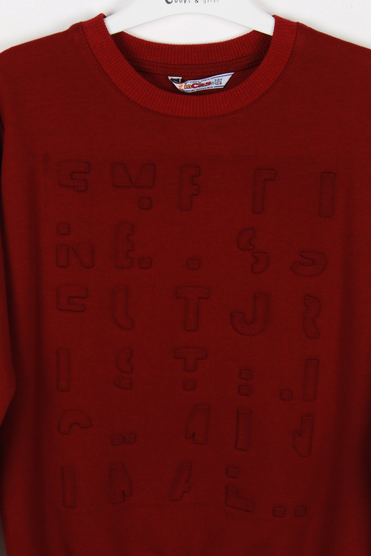 InCity Kids Erkek Çocuk Harf Nakışlı Sweatshirt