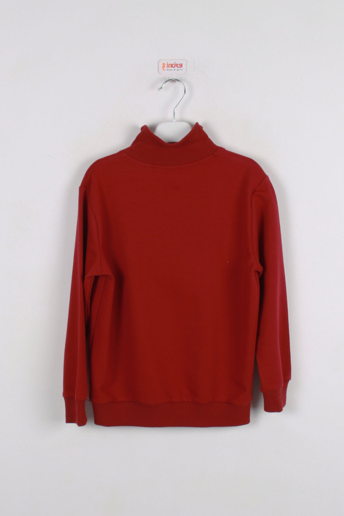 InCity Kids Erkek Çocuk Yarım Fermuarlı Boğazlı Geometrik Desen Baskılı Sweatshirt