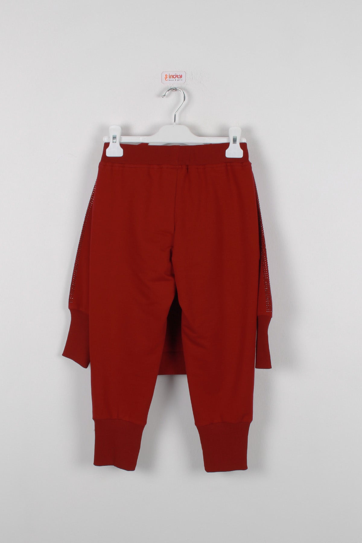 InCity Kids Kız Çocuk Kolları Taş Detaylı Eşofman Takımı (2 Parça)