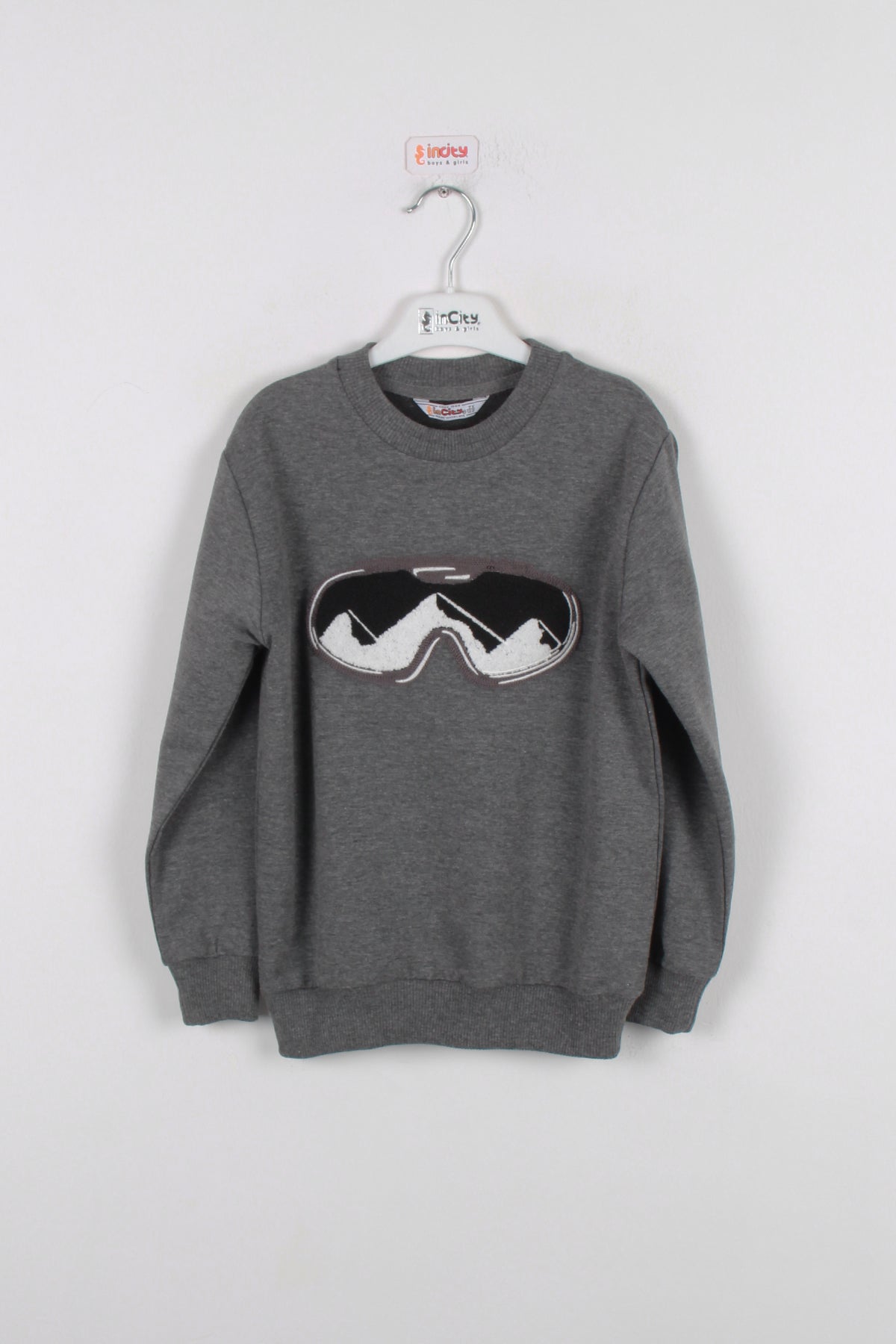 InCity Kids Erkek Çocuk Gözlük Nakışlı Detaylı Sweatshirt
