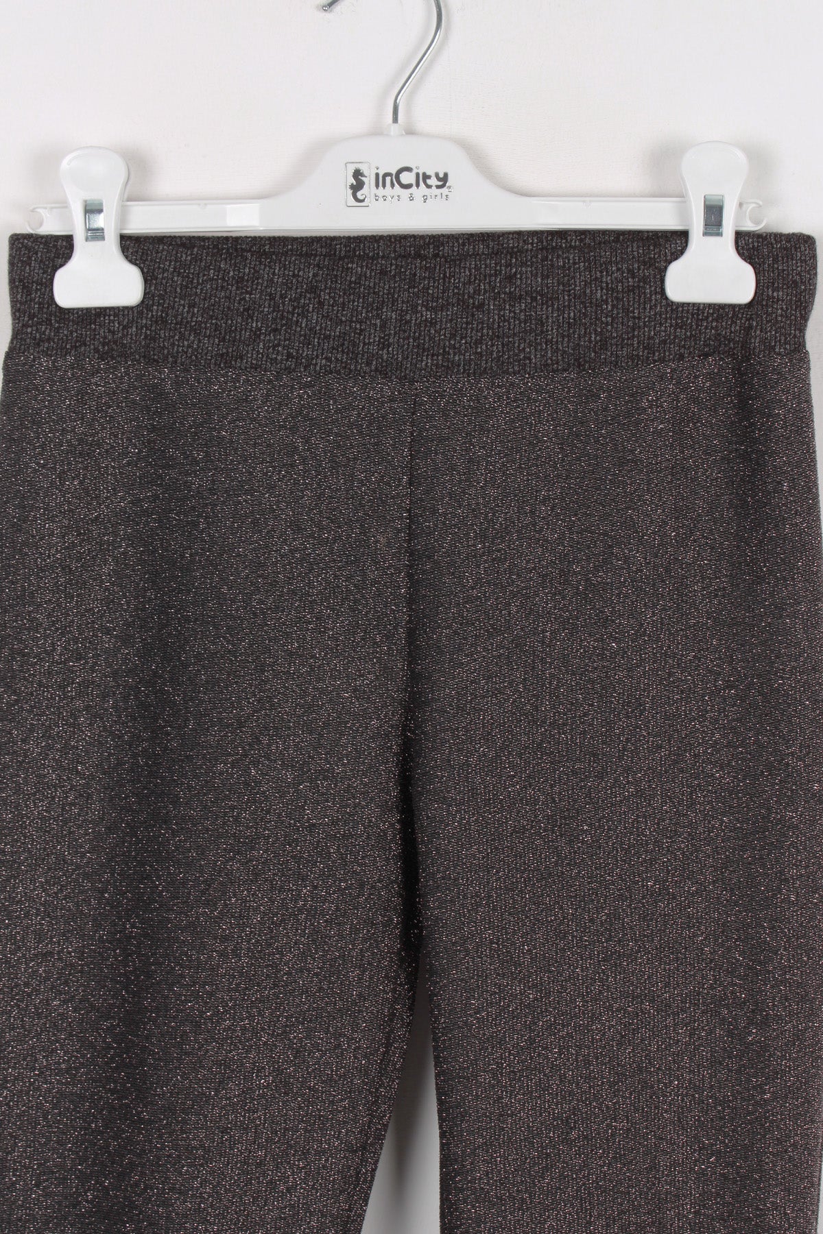 InCity Kids Kız Çocuk Beli Lastikli Simli Jogger Eşofman Alt