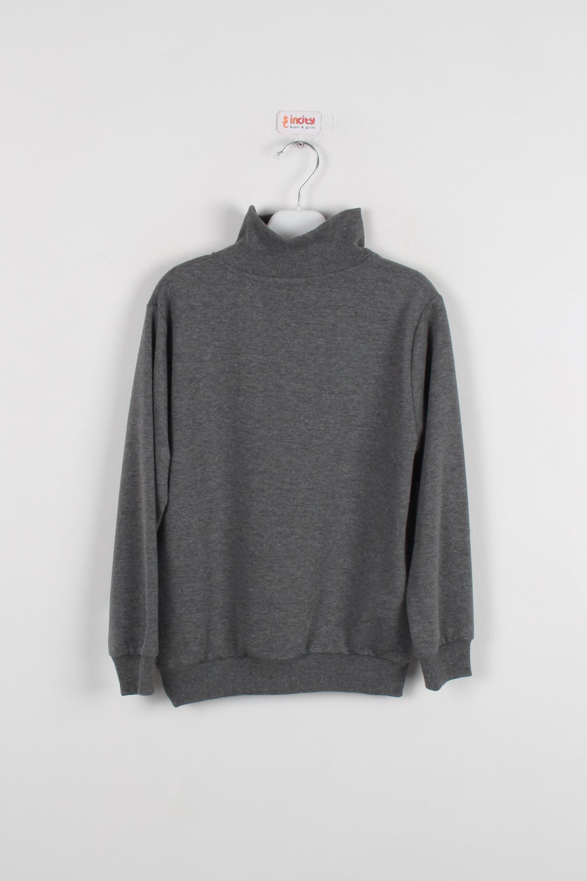 InCity Kids Erkek Çocuk Yarım Fermuarlı Boğazlı Geometrik Desen Baskılı Sweatshirt