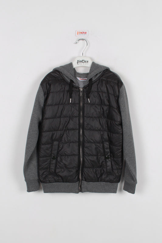 InCity Kids Erkek Çocuk Düğme Cepli Kapüşonlu Fermuarlı Ceket