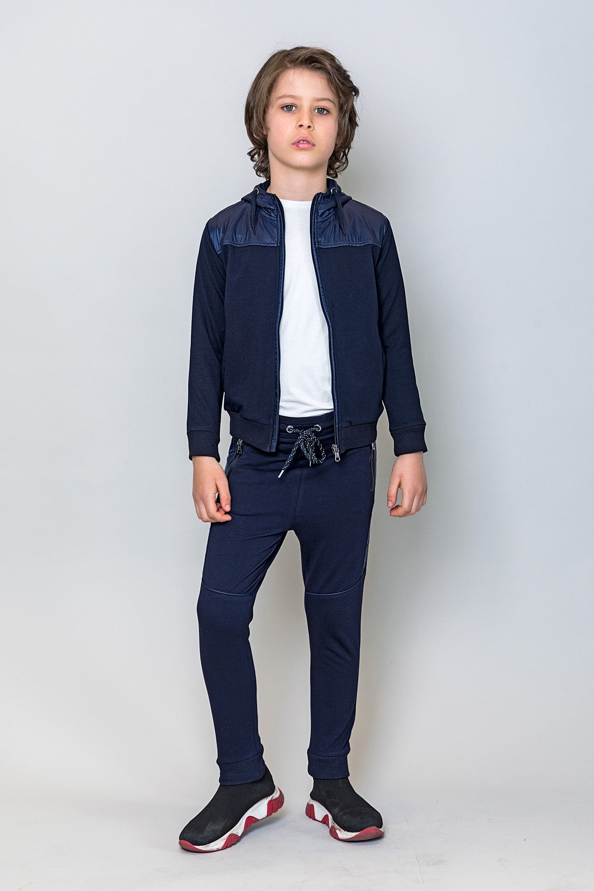 InCity Kids Erkek Çocuk Fermuarlı Kapüşonlu Sweatshirt