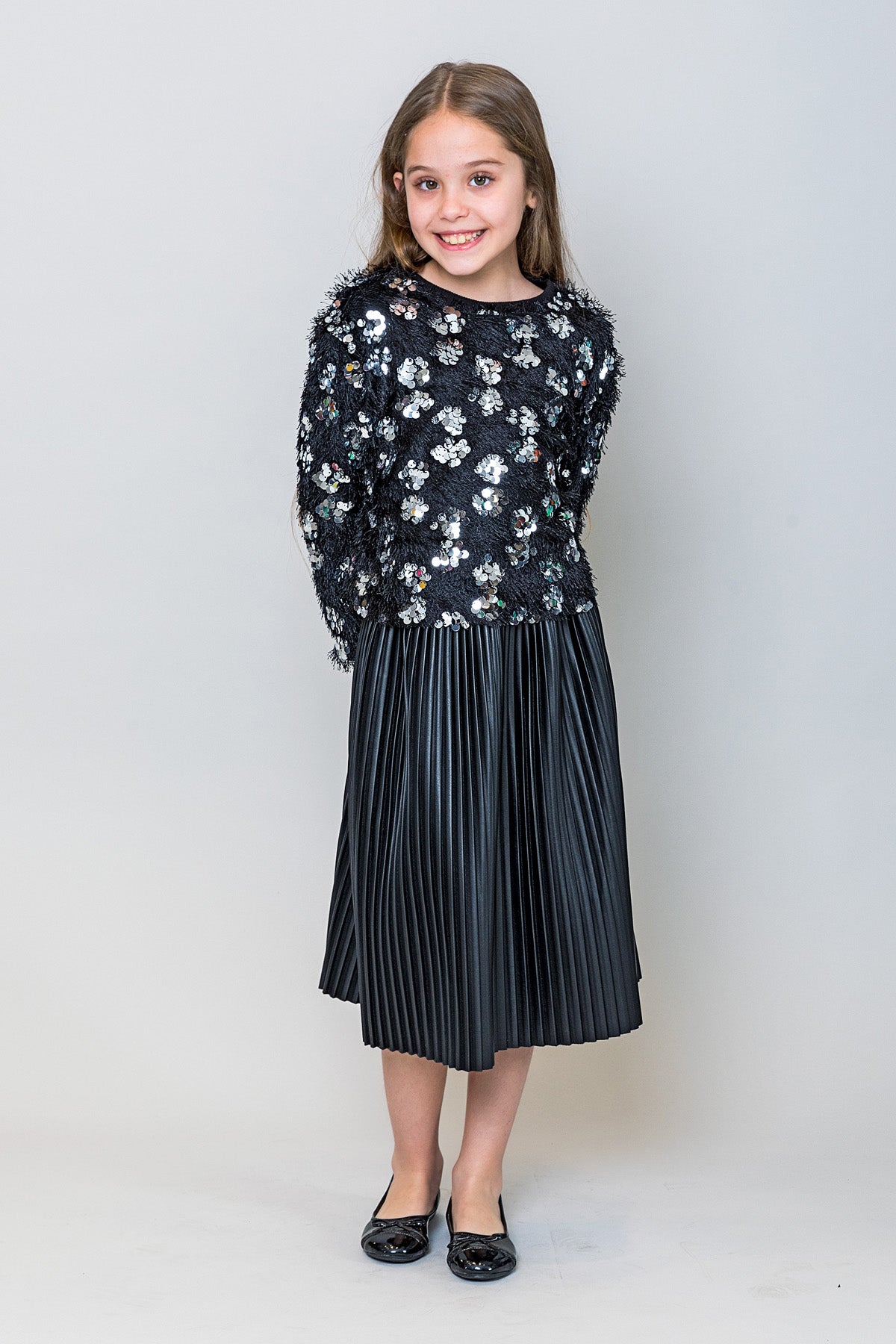 InCity Kids Kız Çocuk Pullu Kazak