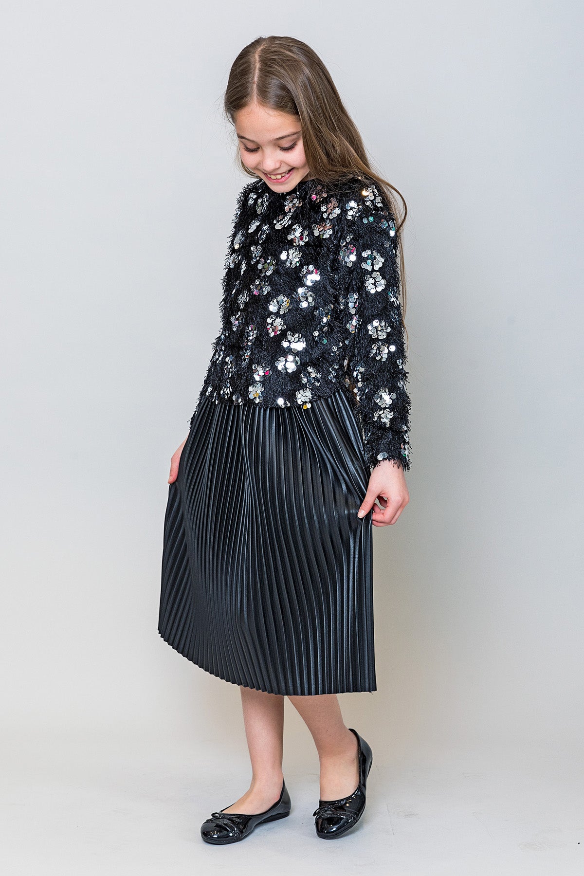 InCity Kids Kız Çocuk Pullu Kazak