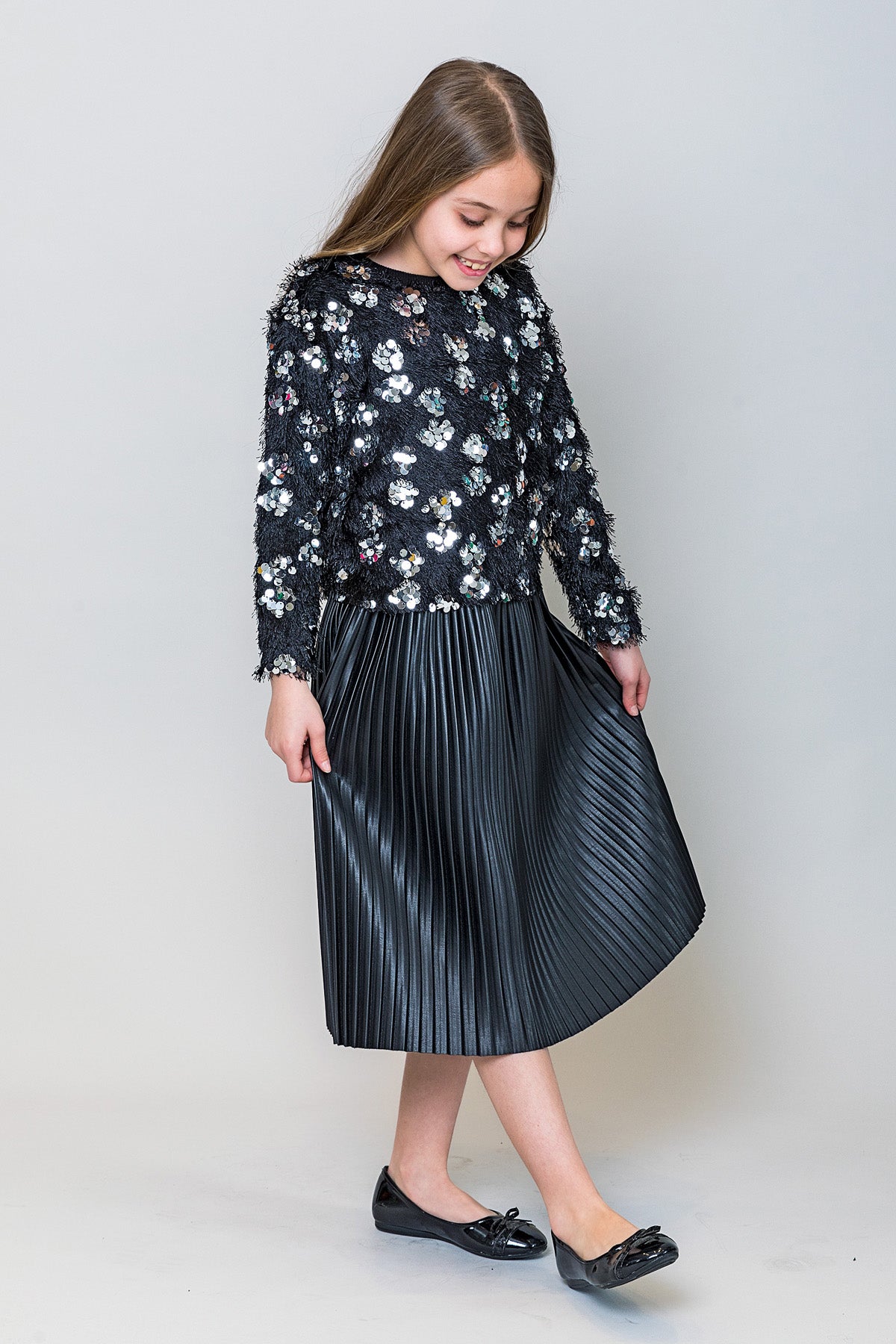 InCity Kids Kız Çocuk Pullu Kazak