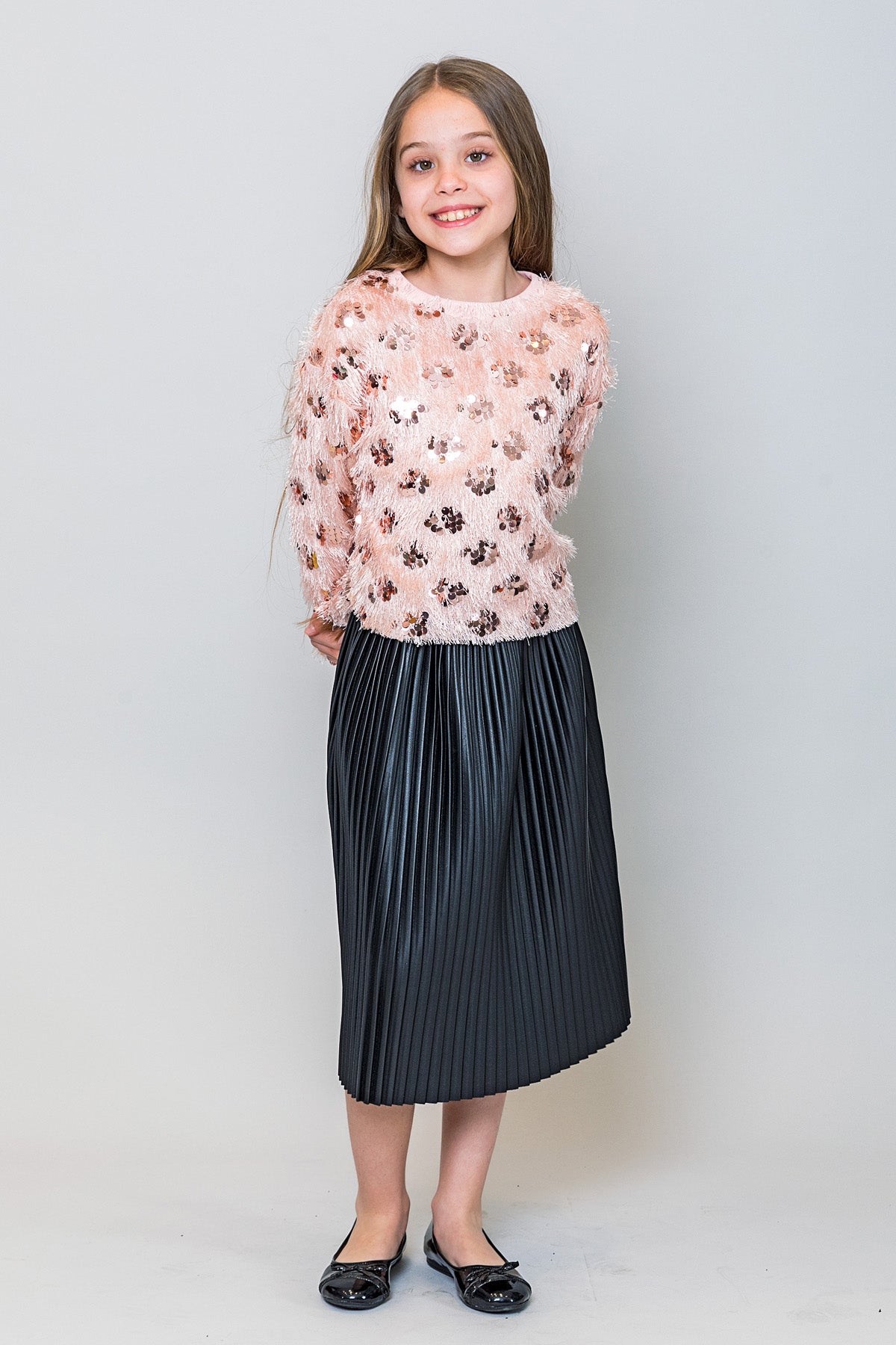 InCity Kids Kız Çocuk Pullu Kazak