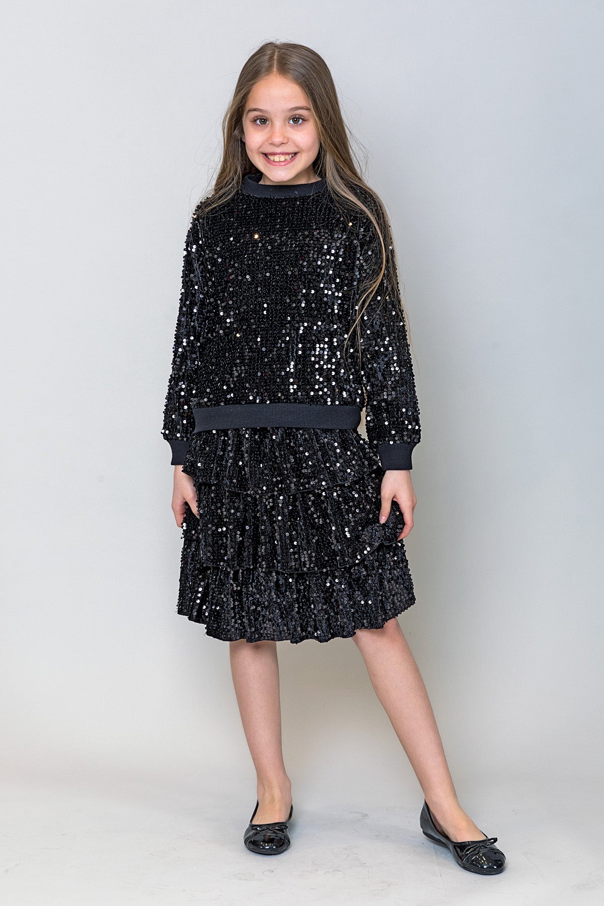 InCity Kids Kız Çocuk Pullu Sweatshirt