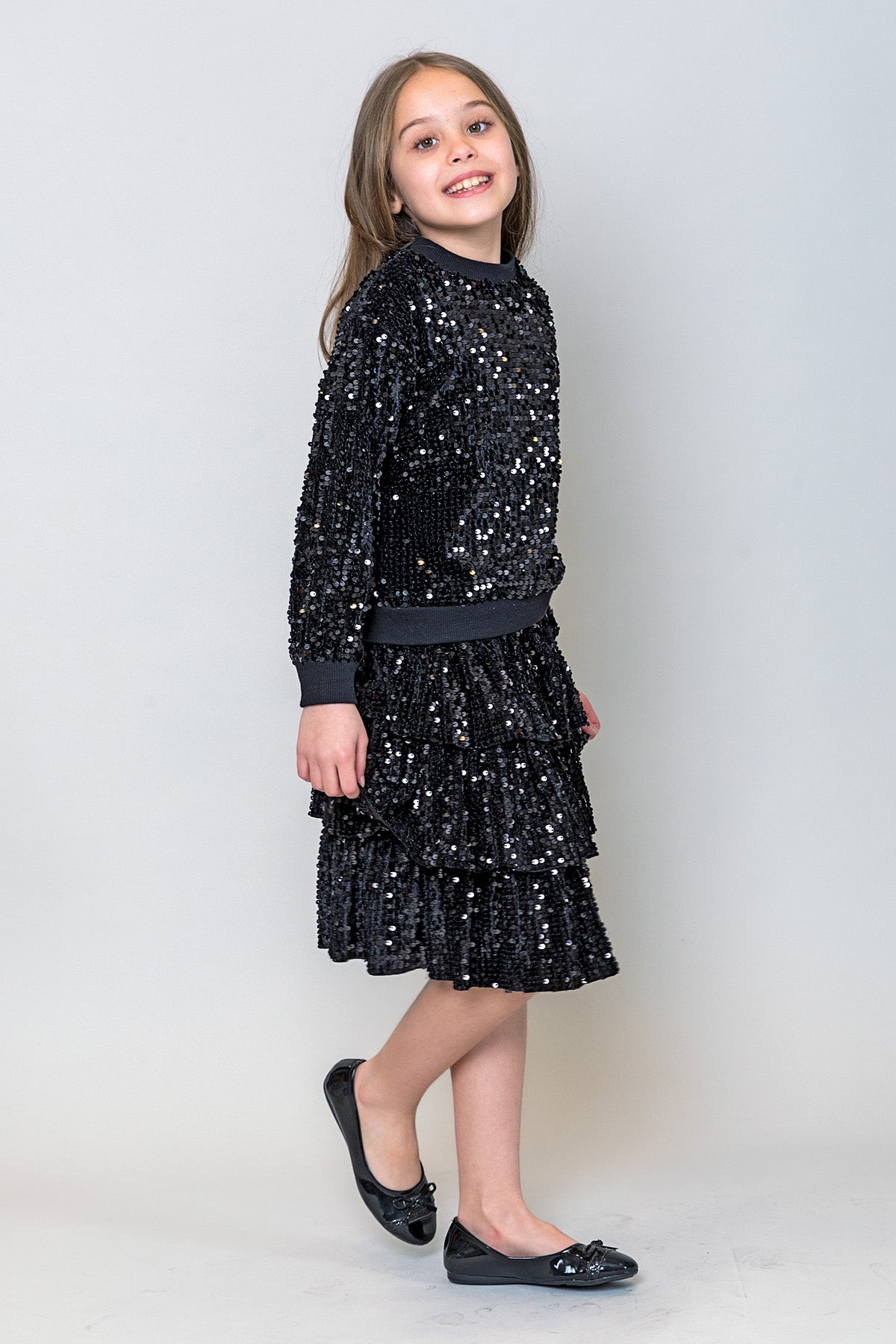 InCity Kids Kız Çocuk Pullu Sweatshirt