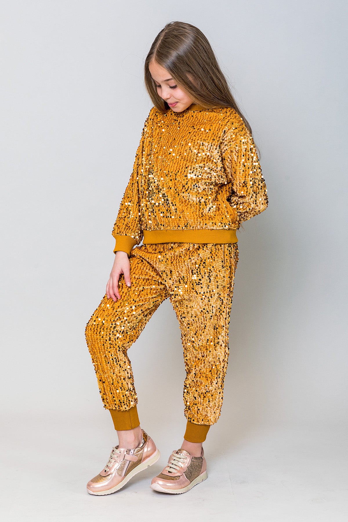 InCity Kids Kız Çocuk Pullu Sweatshirt