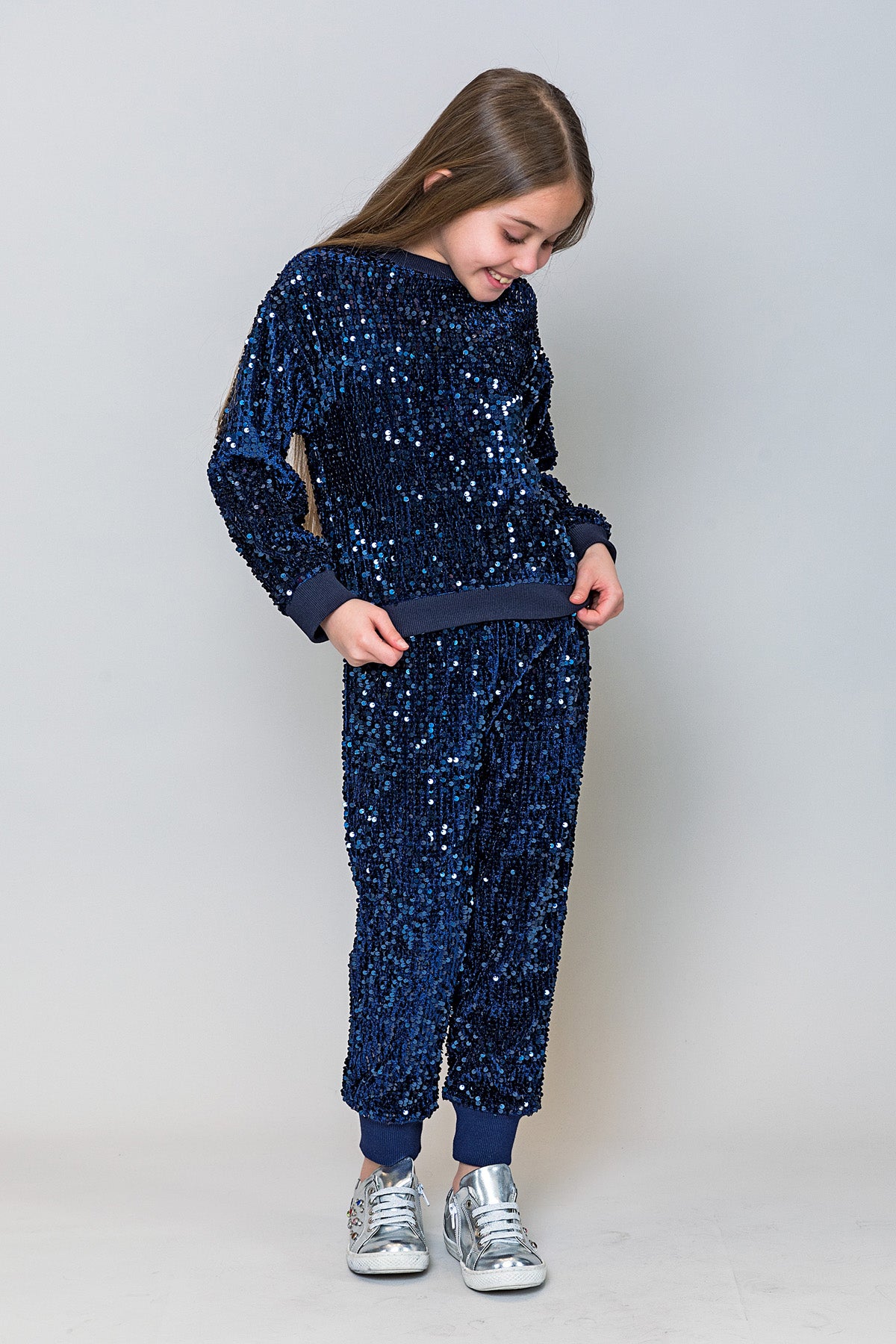 InCity Kids Kız Çocuk Pullu Sweatshirt