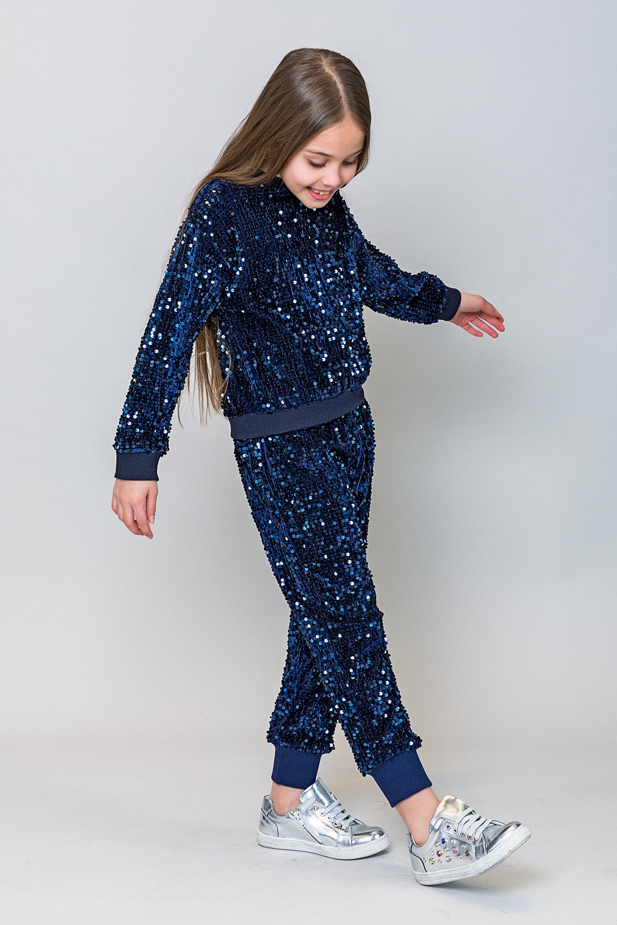 InCity Kids Kız Çocuk Pullu Sweatshirt