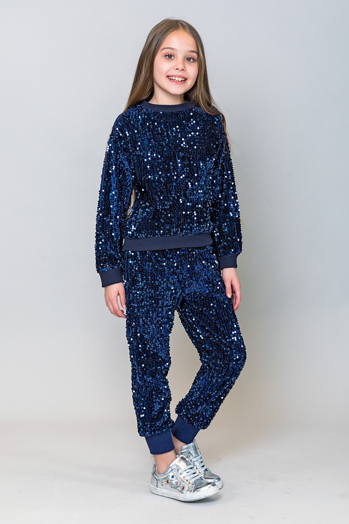 InCity Kids Kız Çocuk Pullu Sweatshirt