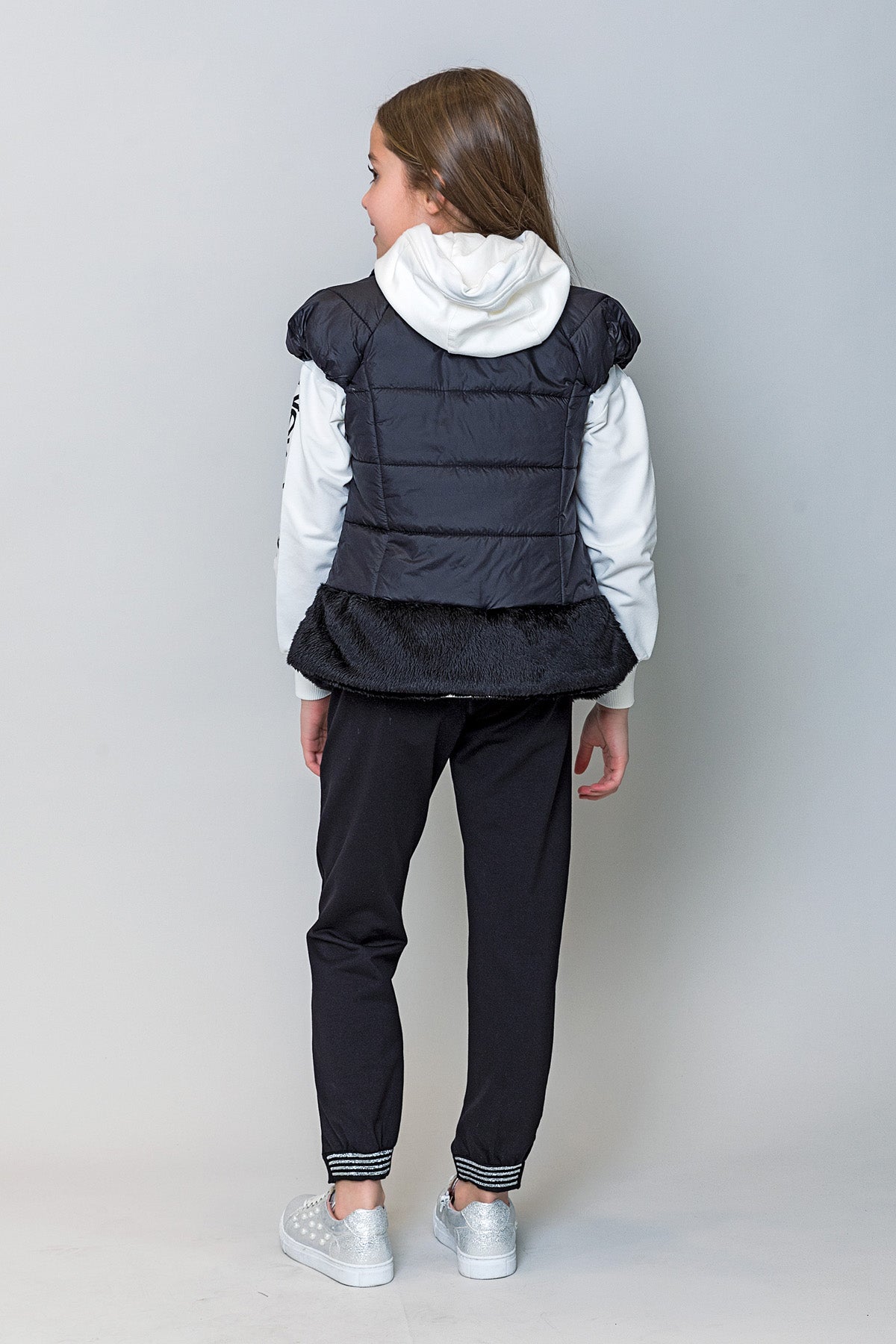 InCity Kids Kız Çocuk Sim Çizgi Paça Detaylı Eşofman Altı