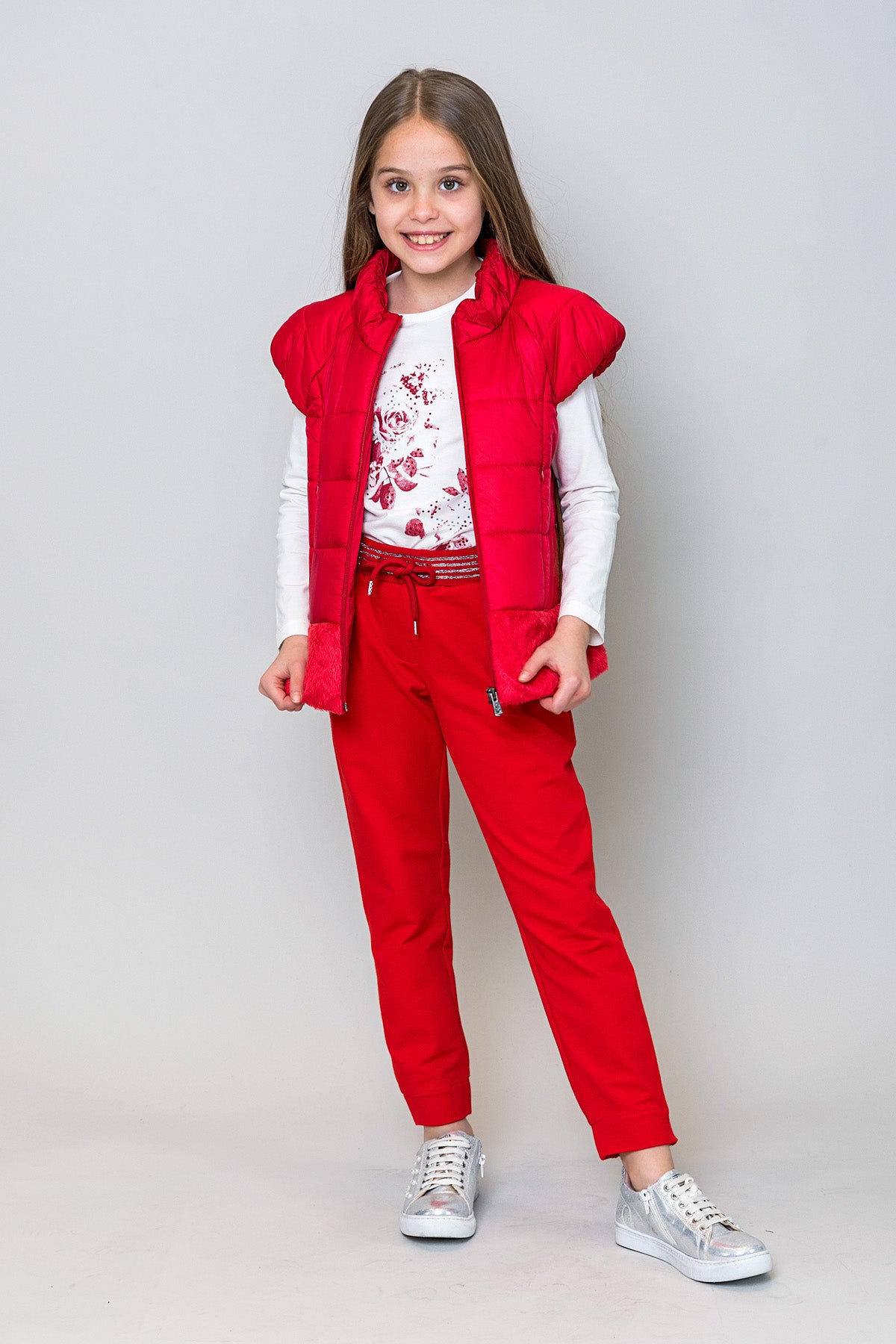 InCity Kids Kız Çocuk Sim Çizgi Paça Detaylı Eşofman Altı