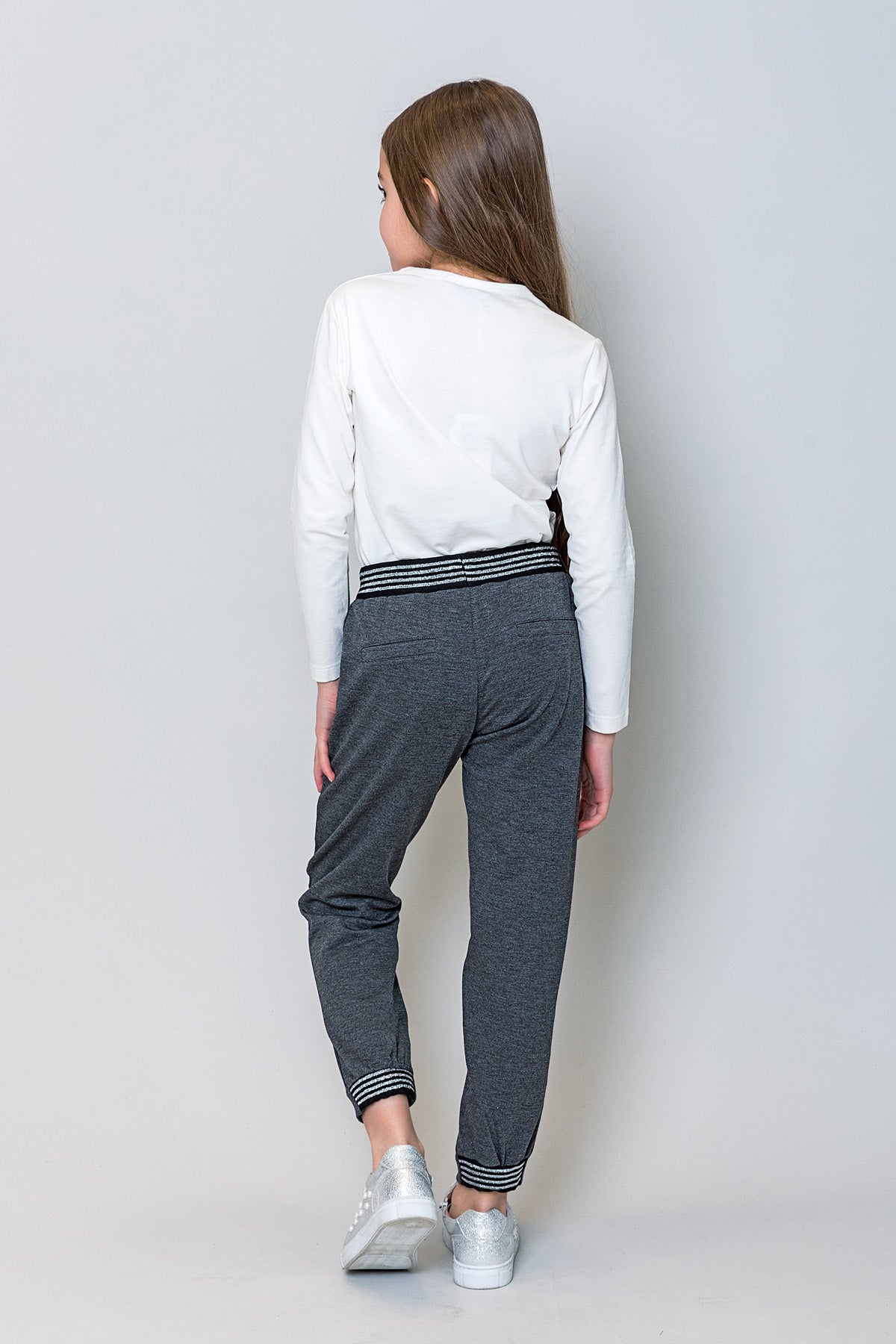 InCity Kids Kız Çocuk Sim Çizgi Paça Detaylı Eşofman Altı