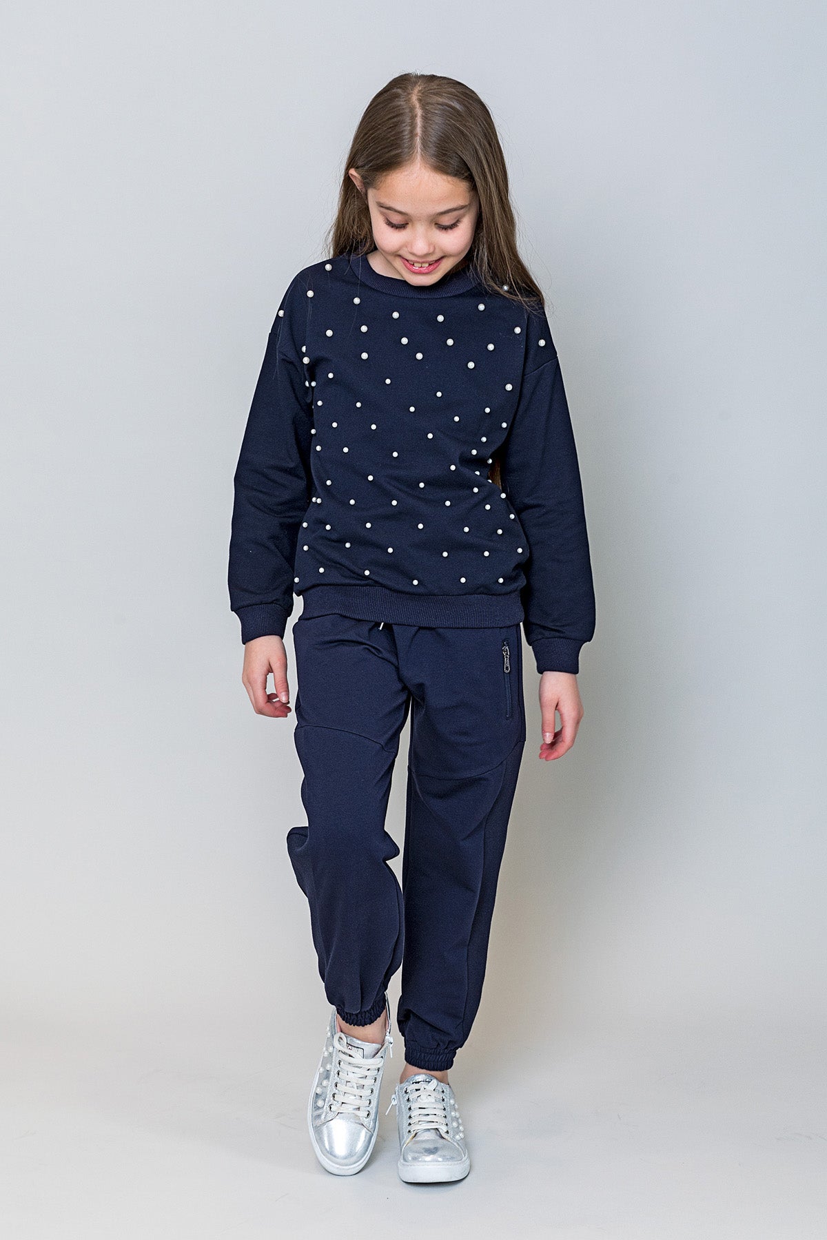 InCity Kids Kız Çocuk Fermuar Detaylı Jogger Eşofman Altı