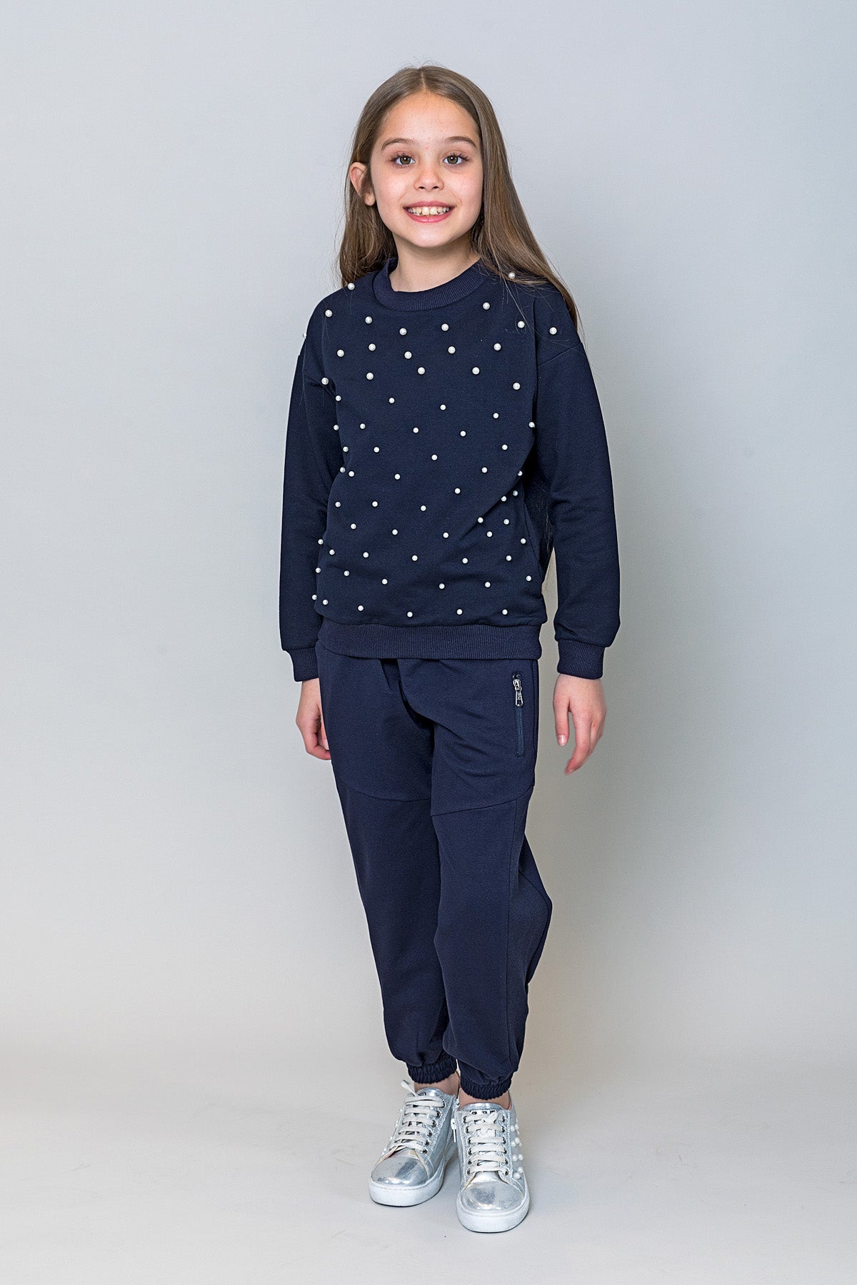 InCity Kids Kız Çocuk Fermuar Detaylı Jogger Eşofman Altı