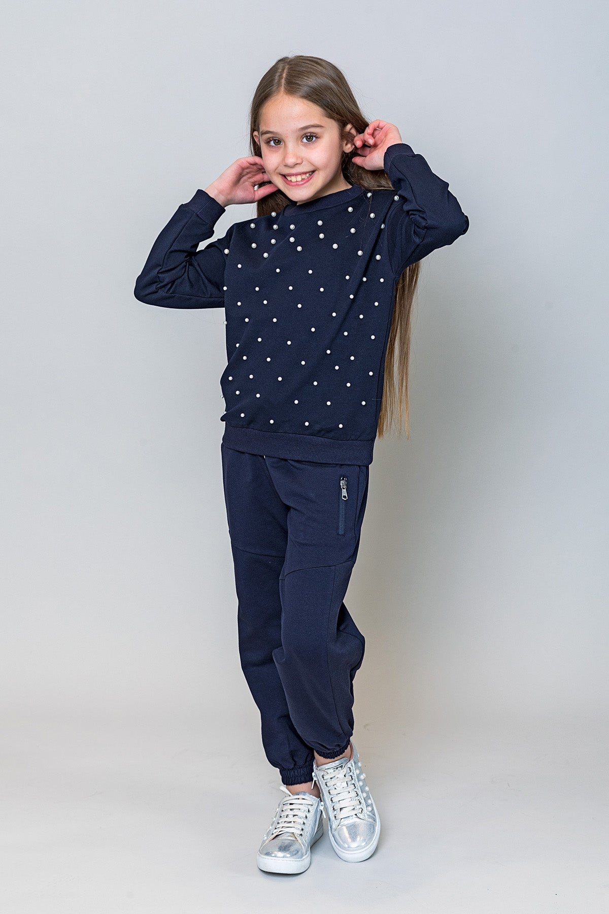 InCity Kids Kız Çocuk Fermuar Detaylı Jogger Eşofman Altı